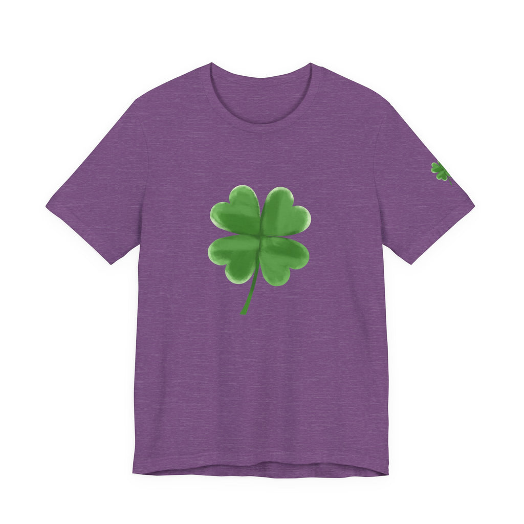 Green Four-Leaf Clover T-Shirt  Lucky Shamrock Tee