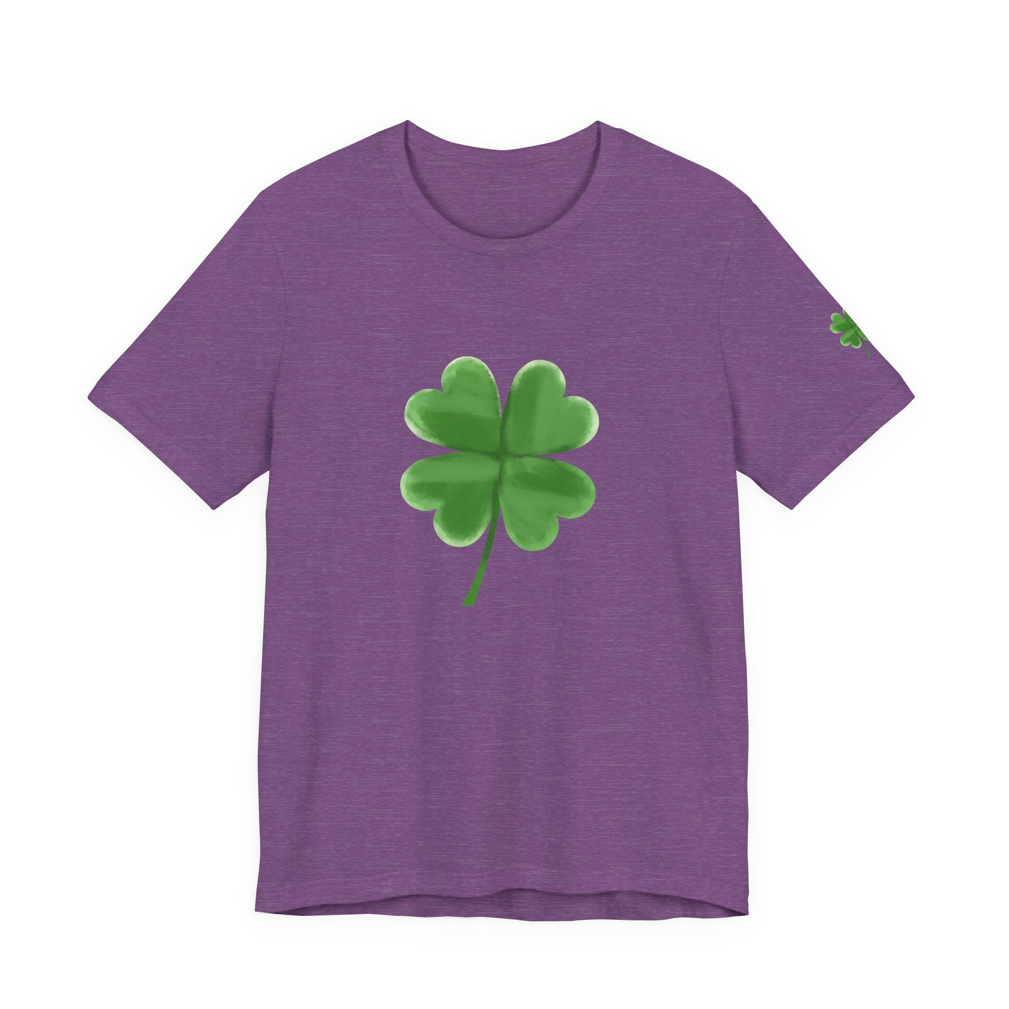 Green Four-Leaf Clover T-Shirt  Lucky Shamrock Tee