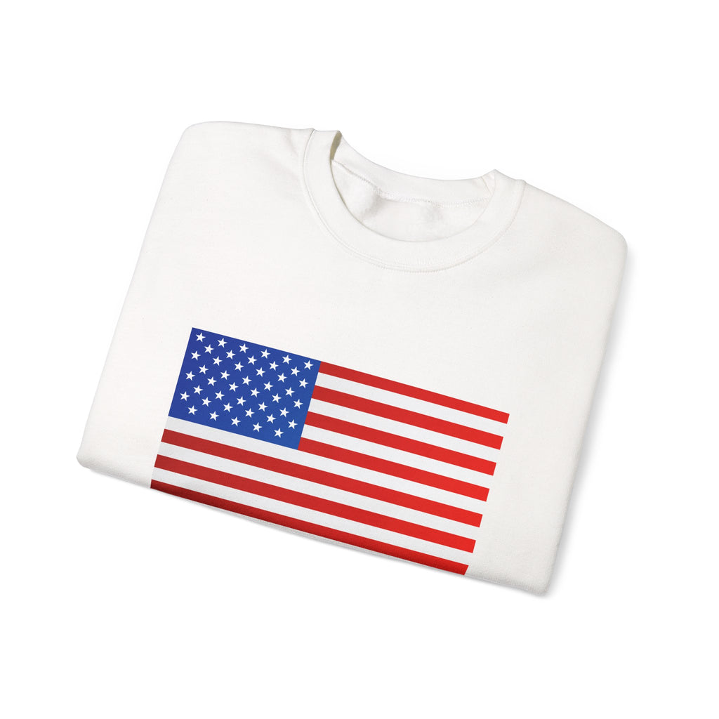 American Flag Sweatshirt | USA Stars Stripes Patriotic Crewneck