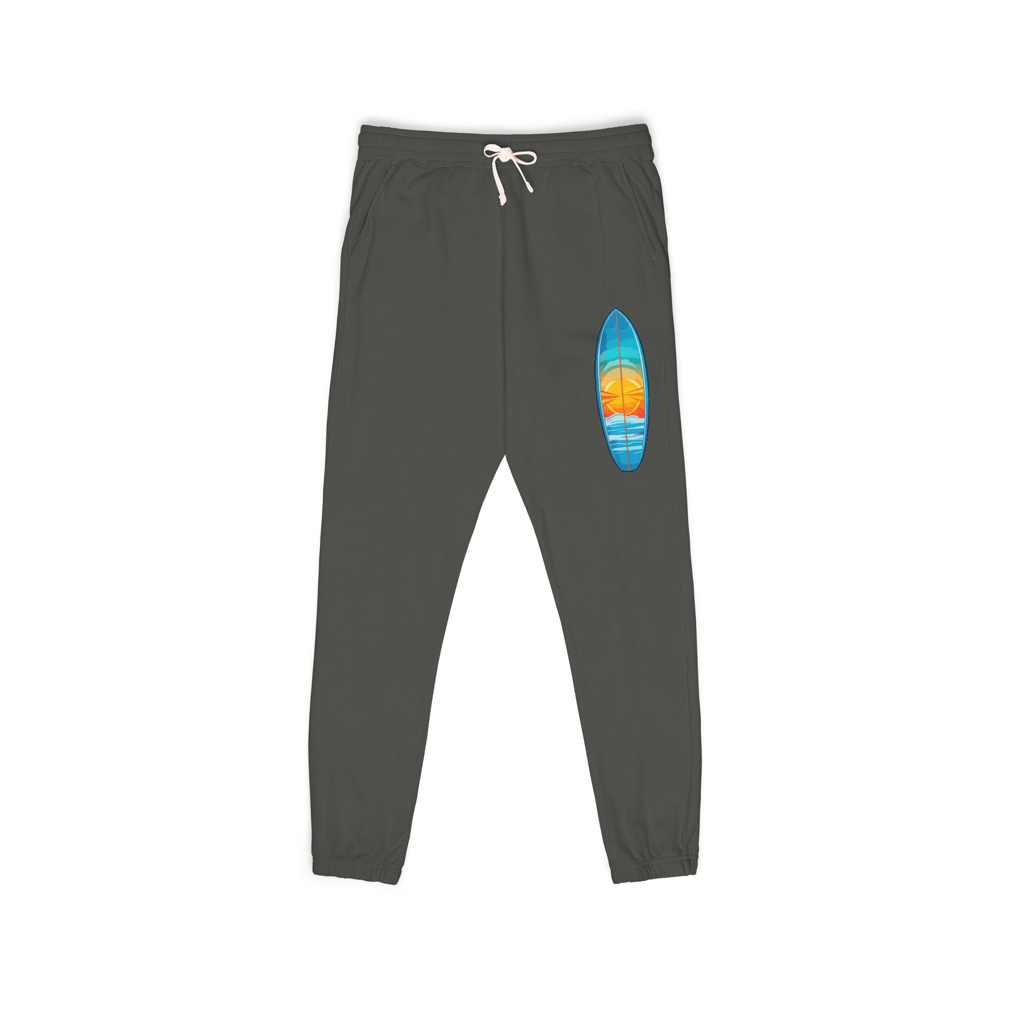 Surfboard Sunset Sweatpants Surf Graphic Fleece Joggers