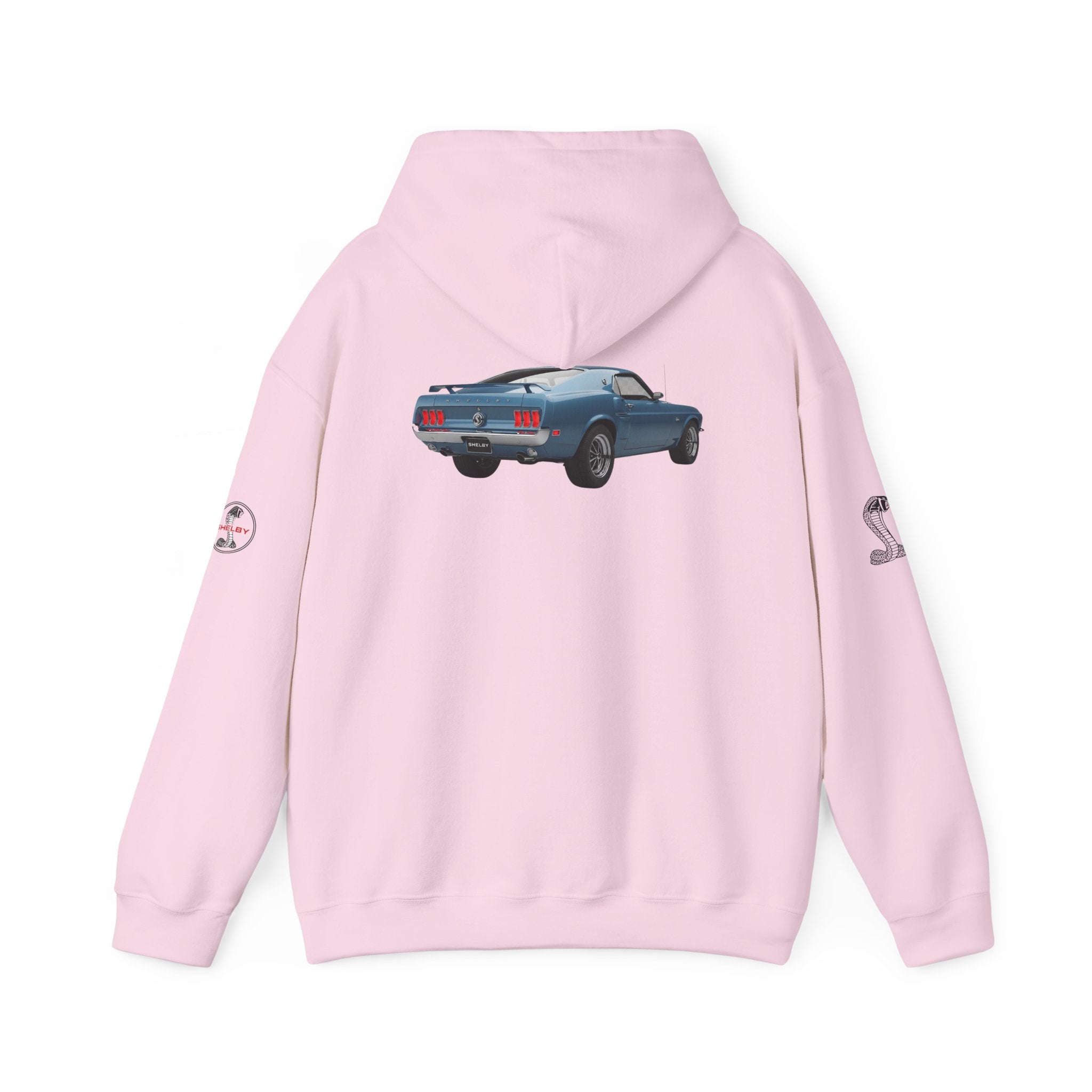 Classic Mustang Hoodie  Vintage Blue Pony Car Pullover