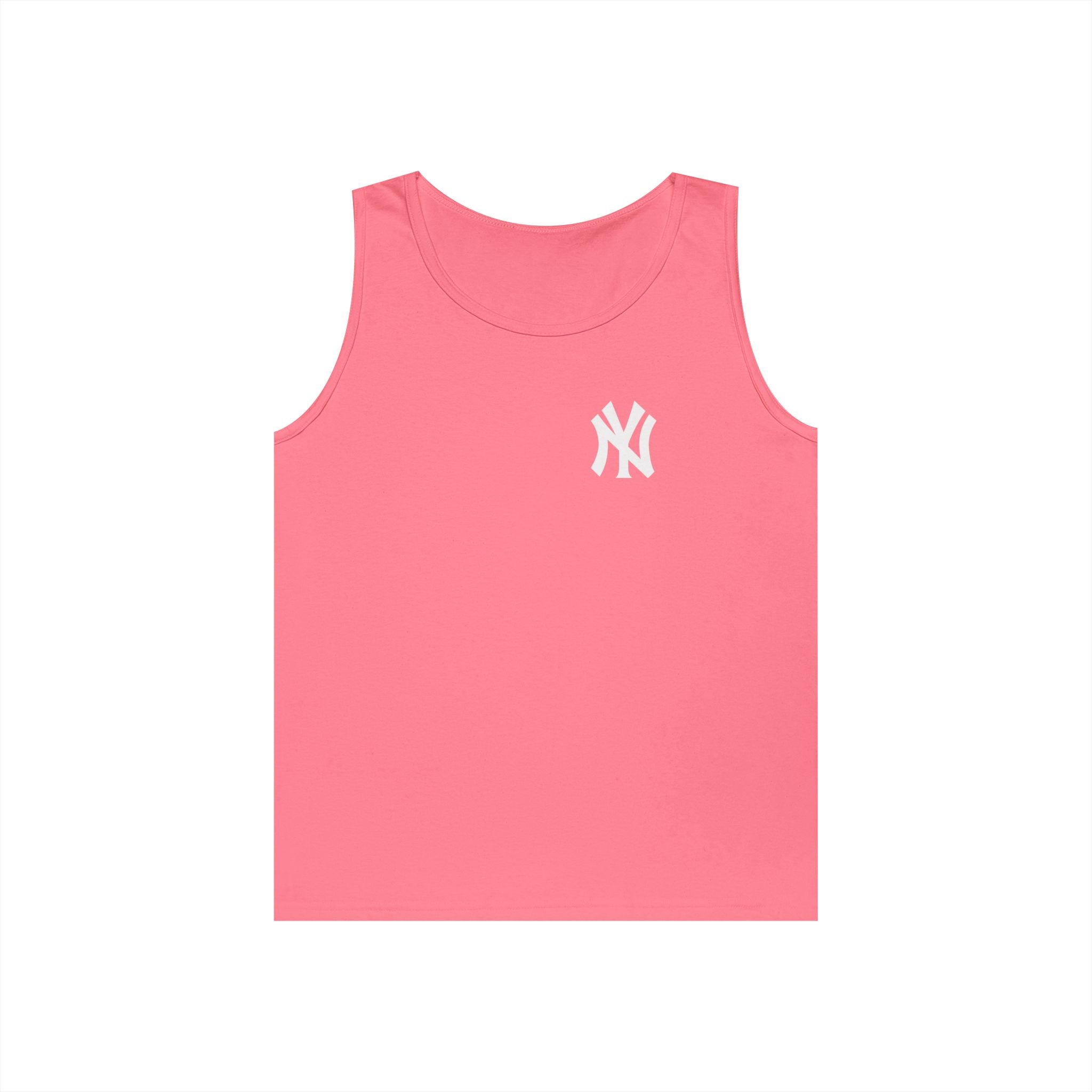 NYC Brooklyn Tank Top  Minimal Yankees Logo Front, Red NYC Back Streetwear