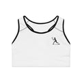 Tennis Sports Bra Minimalist Female Player Silhouette Athletic Crop Top