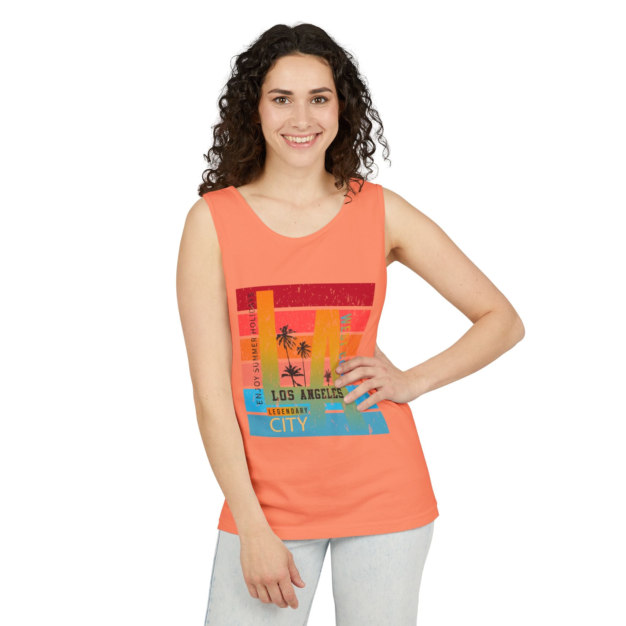 Los Angeles Retro Surf Tank Top Vintage Palm Beach Vibes
