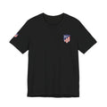 Atletico Madrid Shield T-Shirt Front Chest & Sleeve Logo Soccer Tee