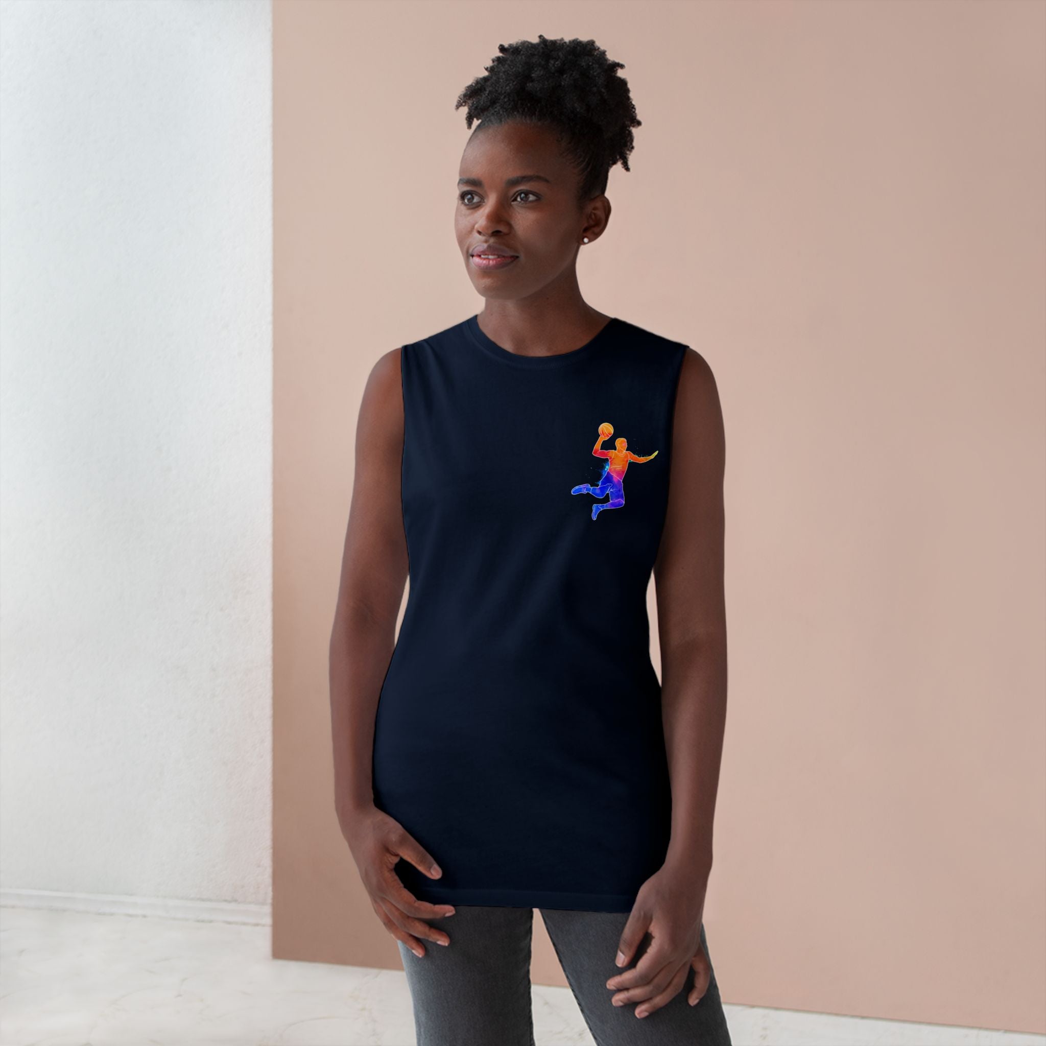 Basketball Tank Top  Colorful Player Graphic Athletic Workout Shirt