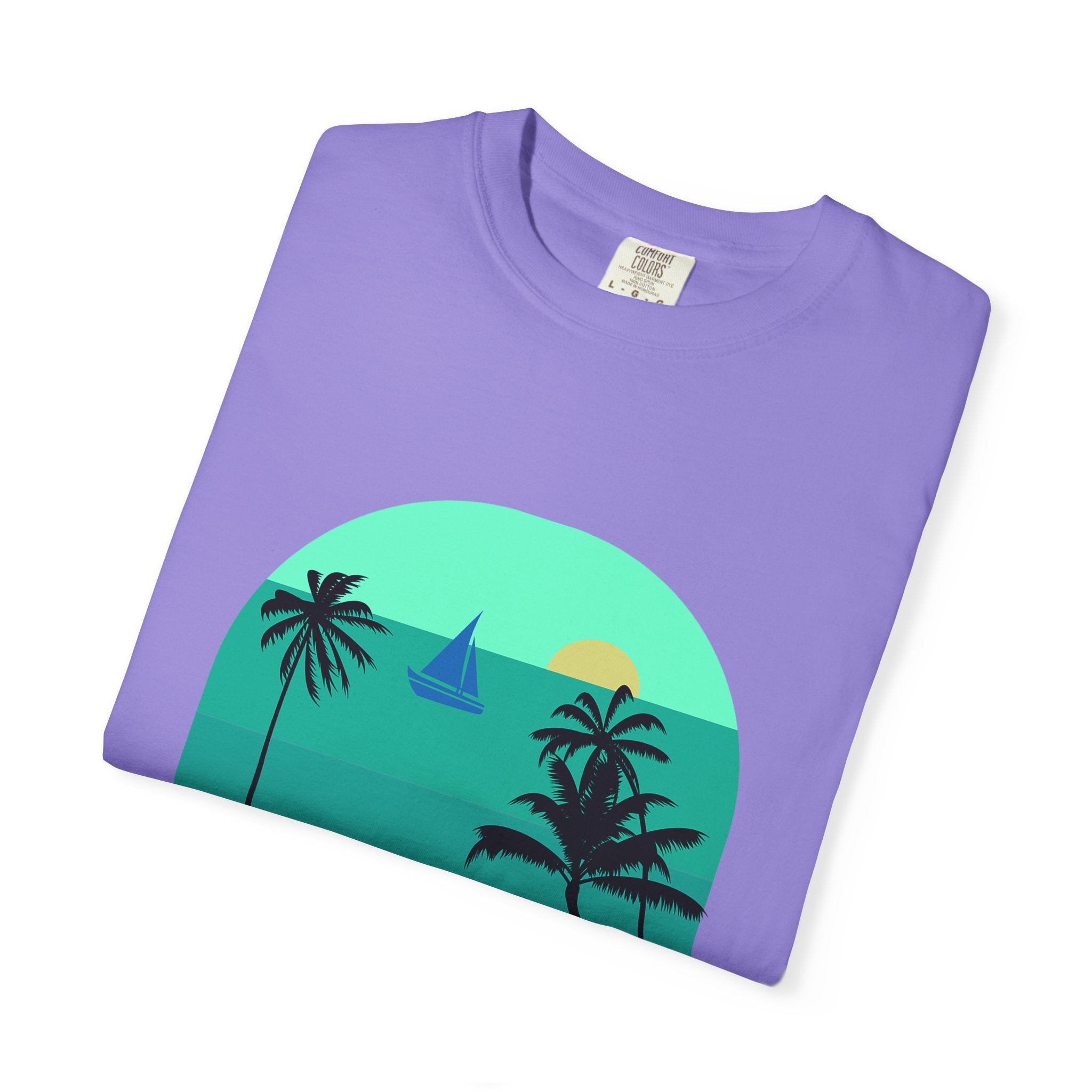 California Beach Surf T-Shirt  Retro Palm Trees & ‘SURFING’ Graphic