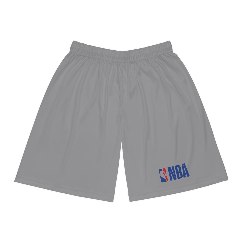 NBA Logo Basketball Shorts  White Athletic AOP Performance Shorts