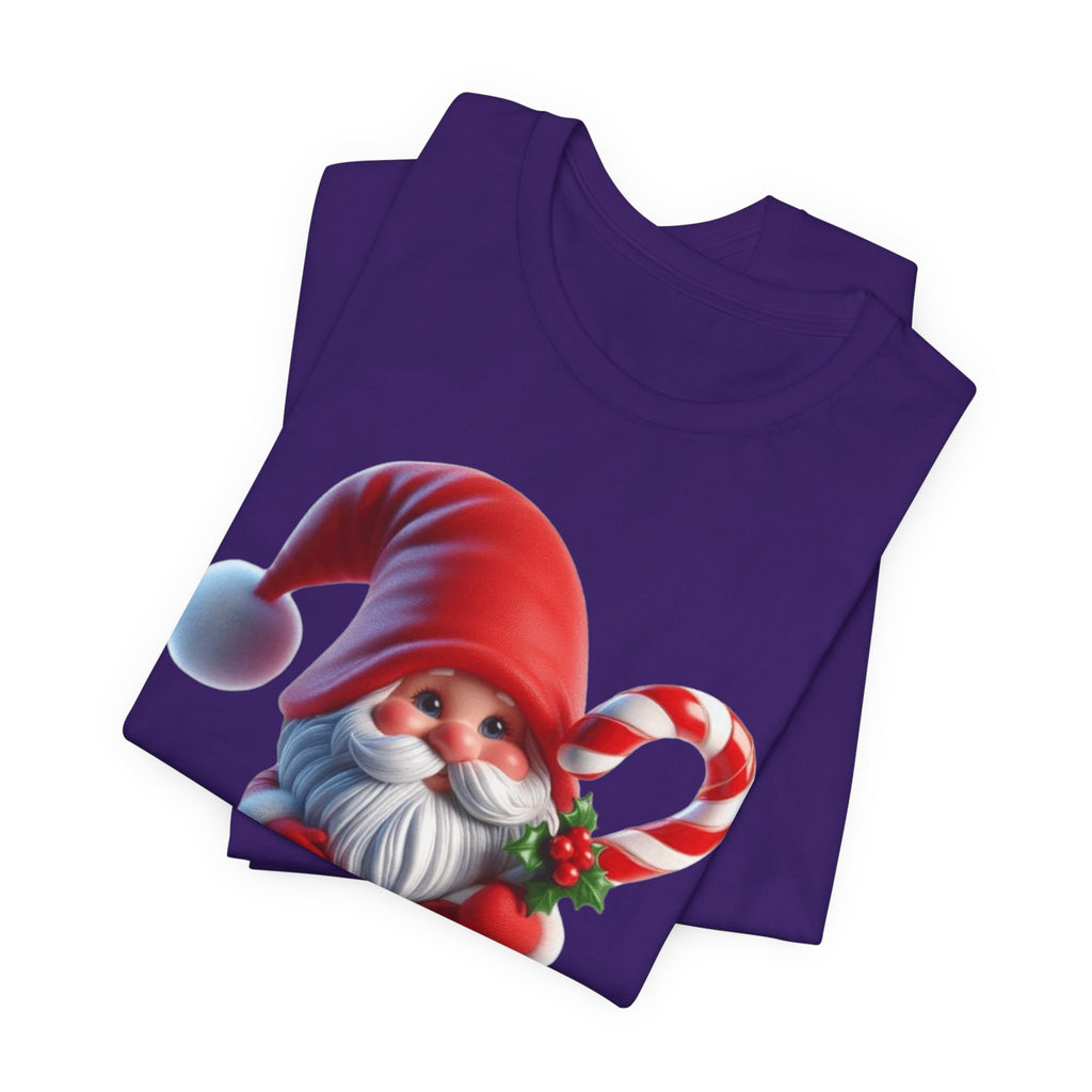 Candy Cane Gnome T-Shirt Christmas Santa Elf Tee