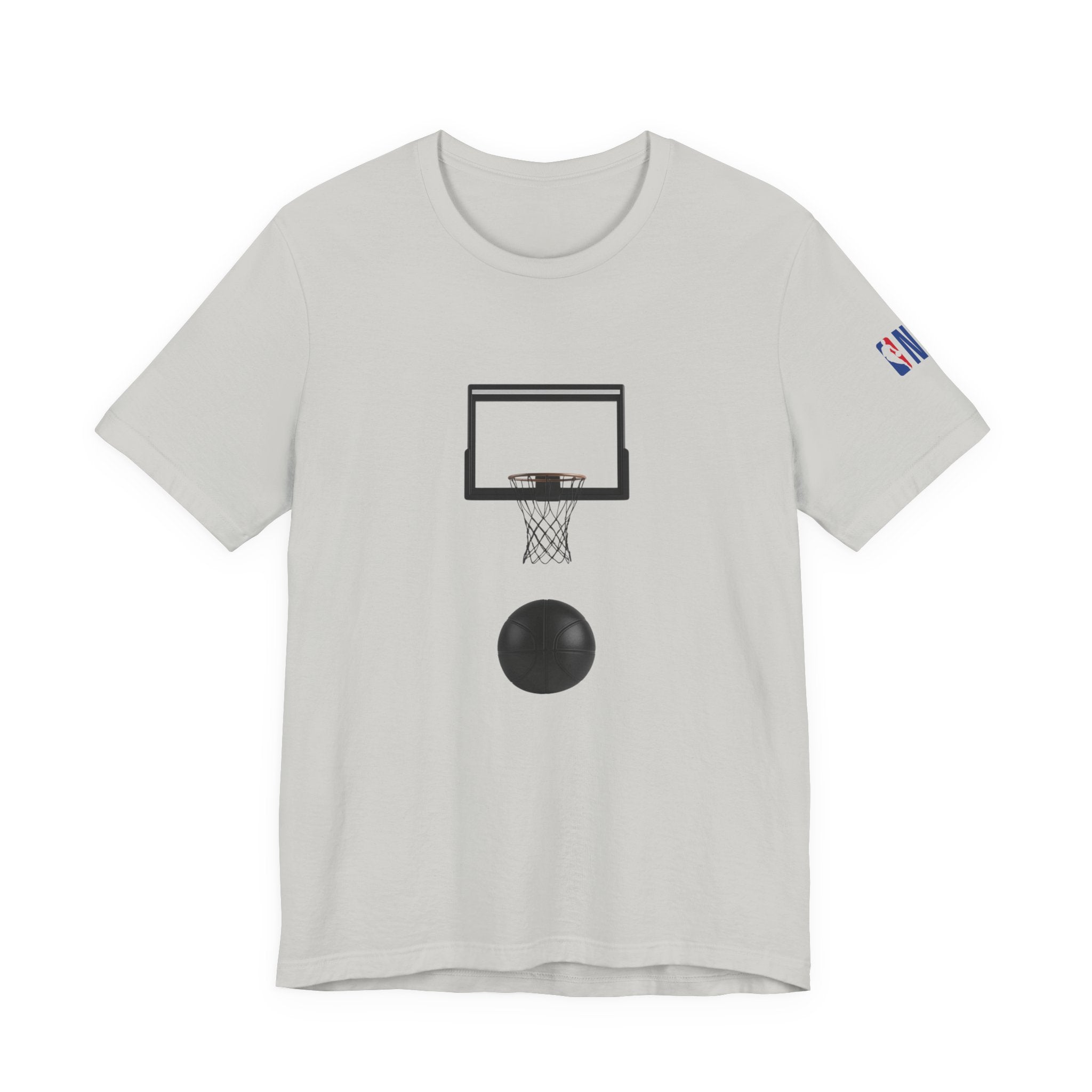 Basketball Silhouette Tee Hoop and Dunk Action