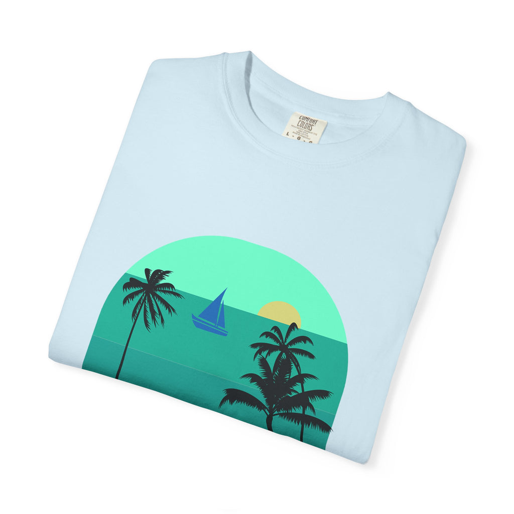 California Beach Surf T-Shirt  Retro Palm Trees & ‘SURFING’ Graphic