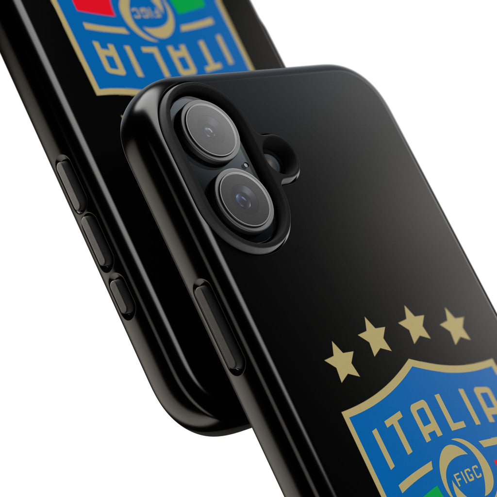 Italia Shield Tough Phone Case  Italian Flag Soccer Crest with Four Stars