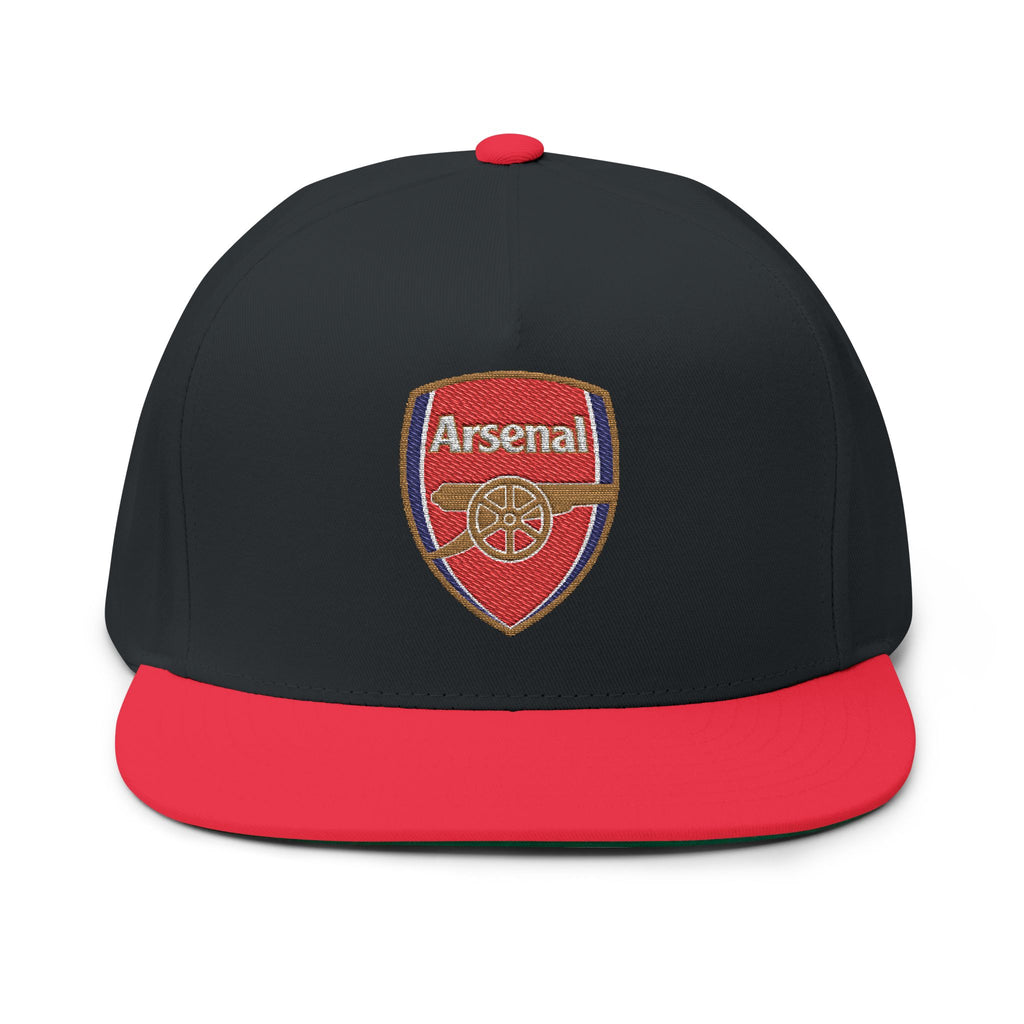 Arsenal Embroidered Flat Bill Cap  White Snapback Hat
