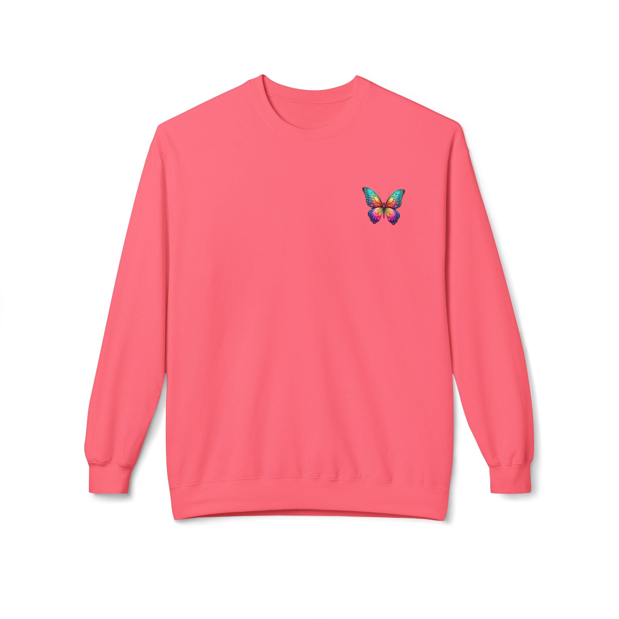 Rainbow Butterfly Sweatshirt | Colorful Monarch Wing Graphic