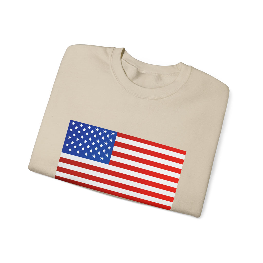 American Flag Sweatshirt | USA Stars Stripes Patriotic Crewneck
