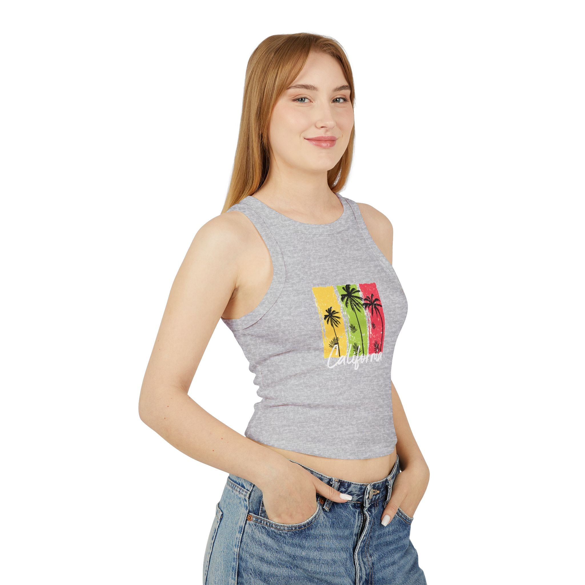 California Surf Van Racer Tank Top Retro Beach Graphic