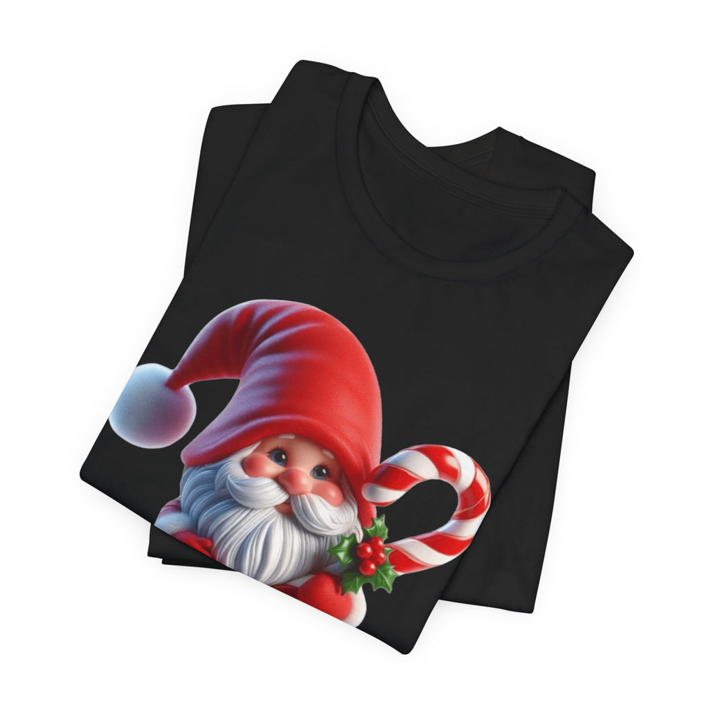 Candy Cane Gnome T-Shirt Christmas Santa Elf Tee