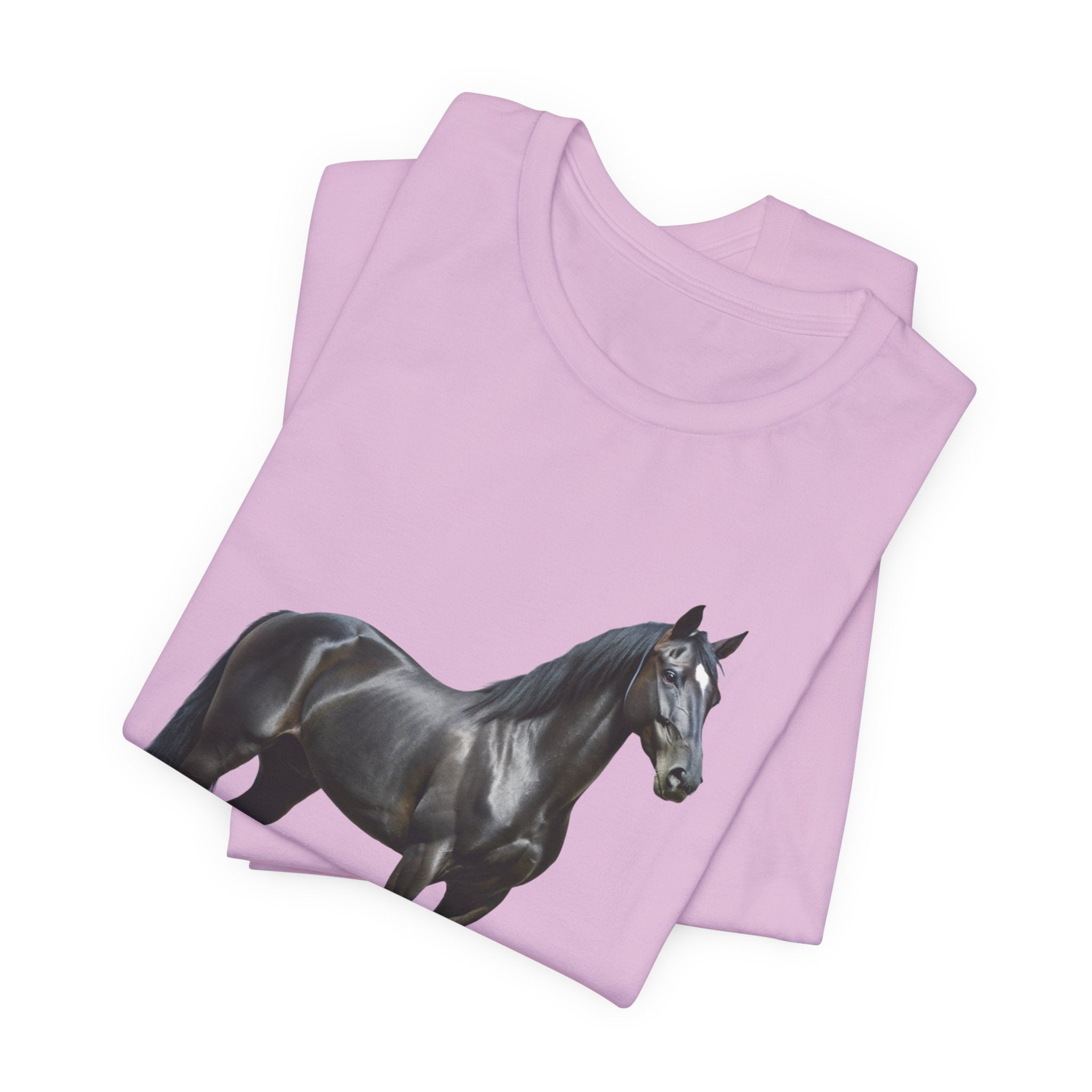 Black Mustang Horse and Classic Mustang Car Tee | Vintage Muscle Car Shirt