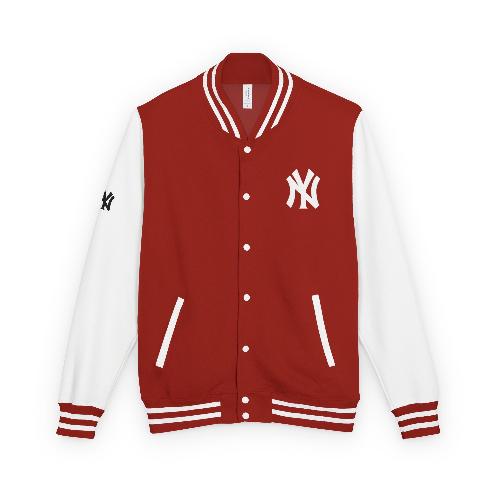 New York Letterman Jacket Varsity Style Red & White Baseball Jacket