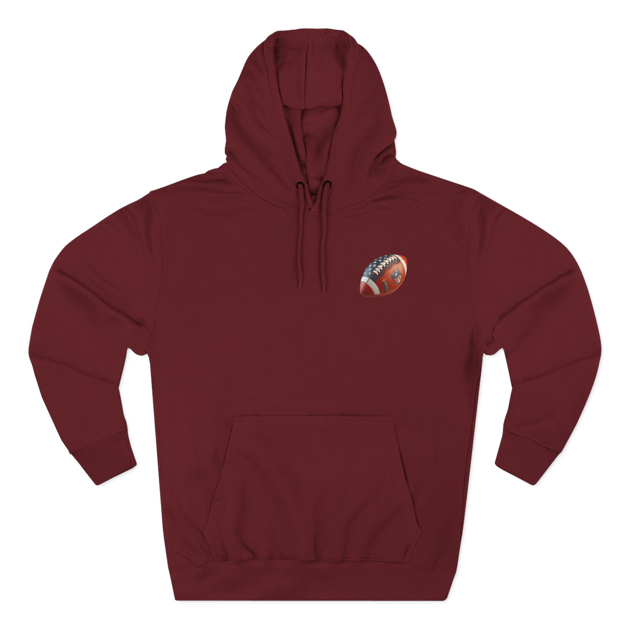 Football Helmet Skull Hoodie  Graphic Fleece Pullover for Fans