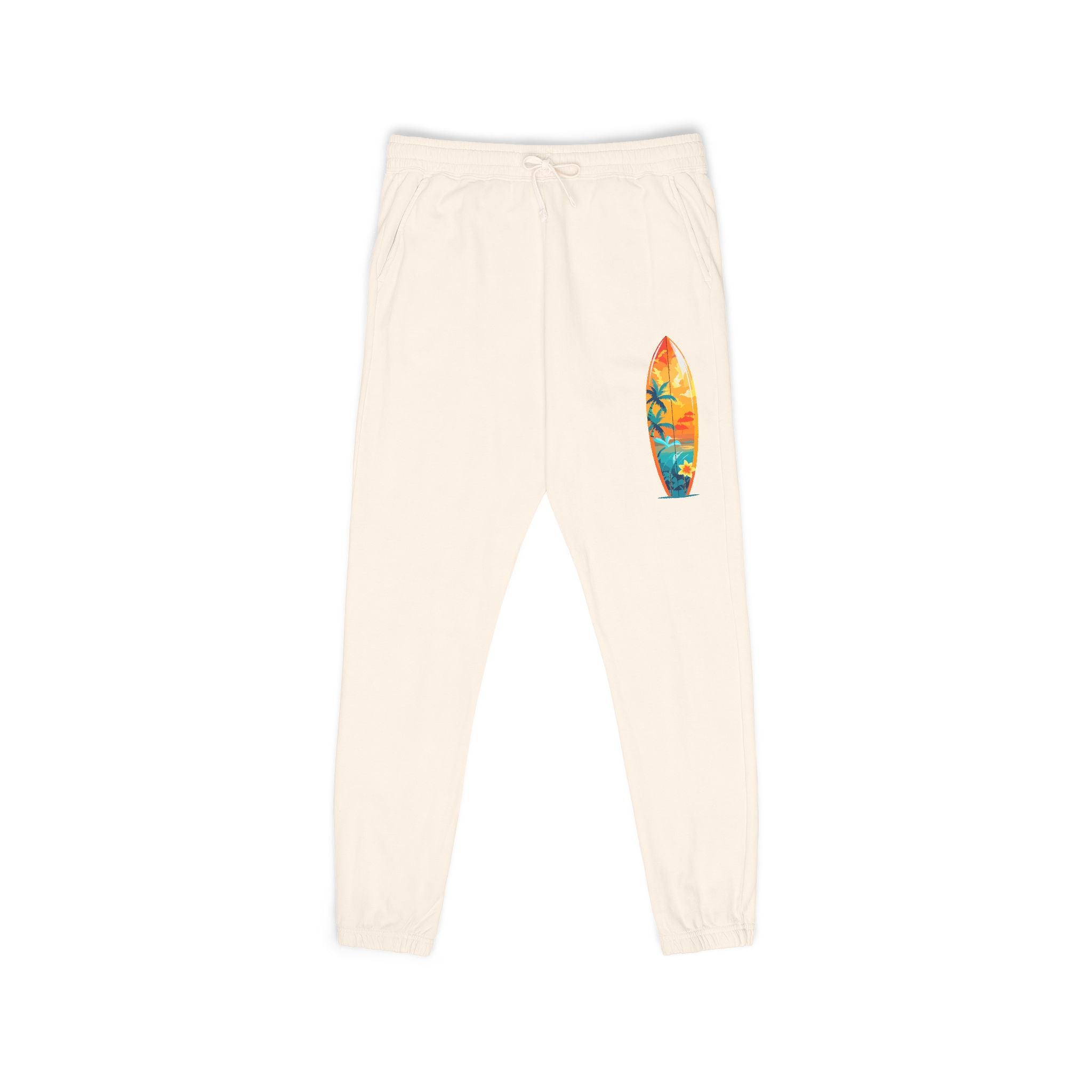 Surfboard Sunset Sweatpants Surf Graphic Fleece Joggers