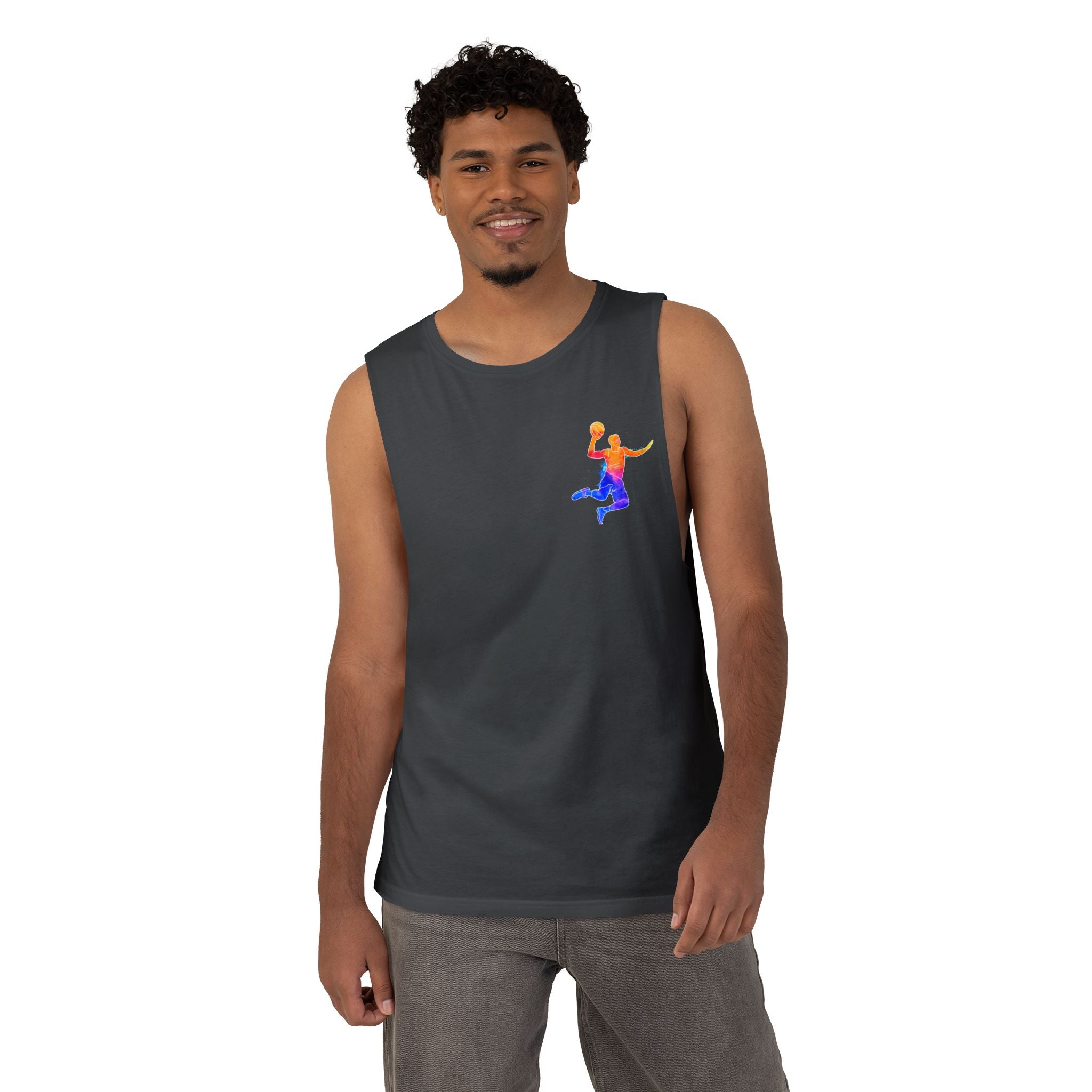 Basketball Tank Top  Colorful Player Graphic Athletic Workout Shirt