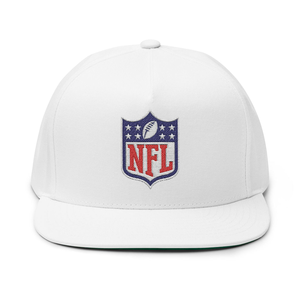Embroidered NFL Shield Flat Bill Cap — Snapback Football Hat - Etna Gift