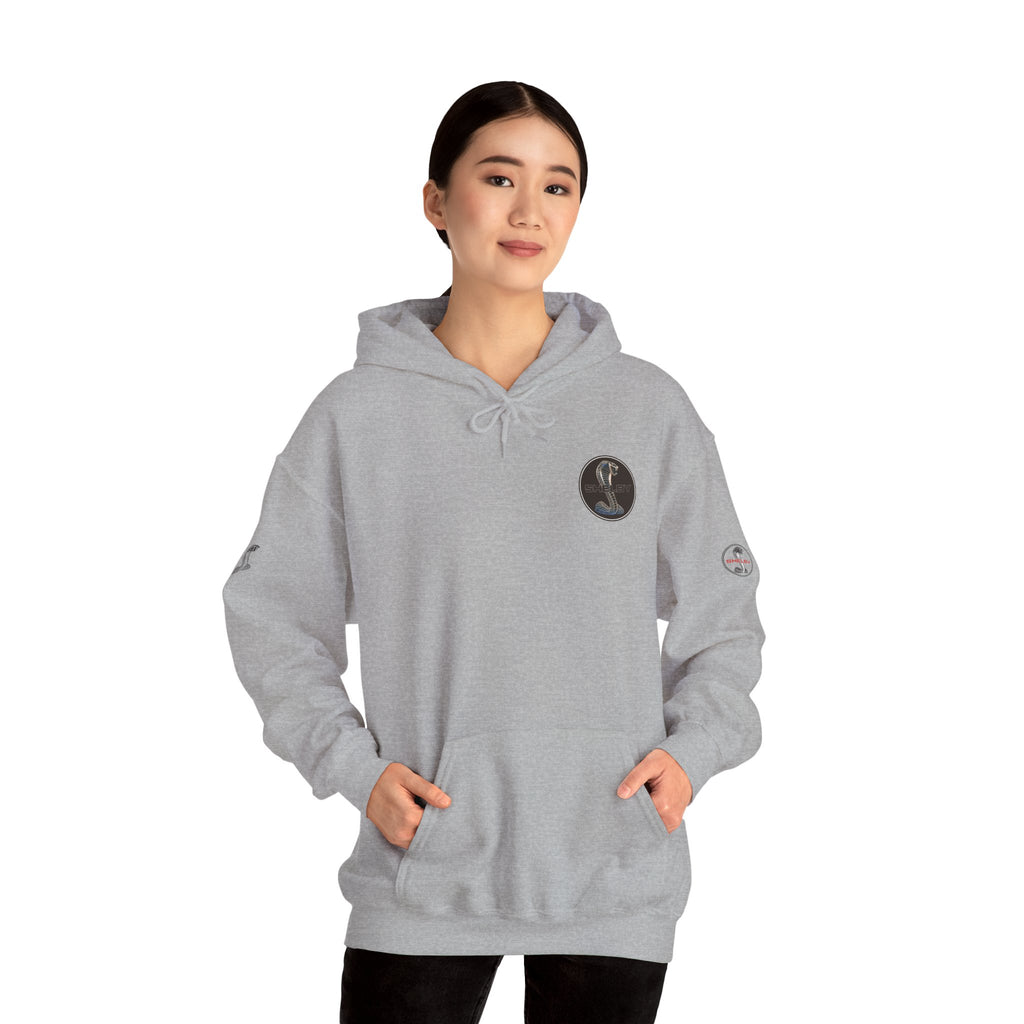 Classic Mustang Hoodie  Vintage Blue Pony Car Pullover