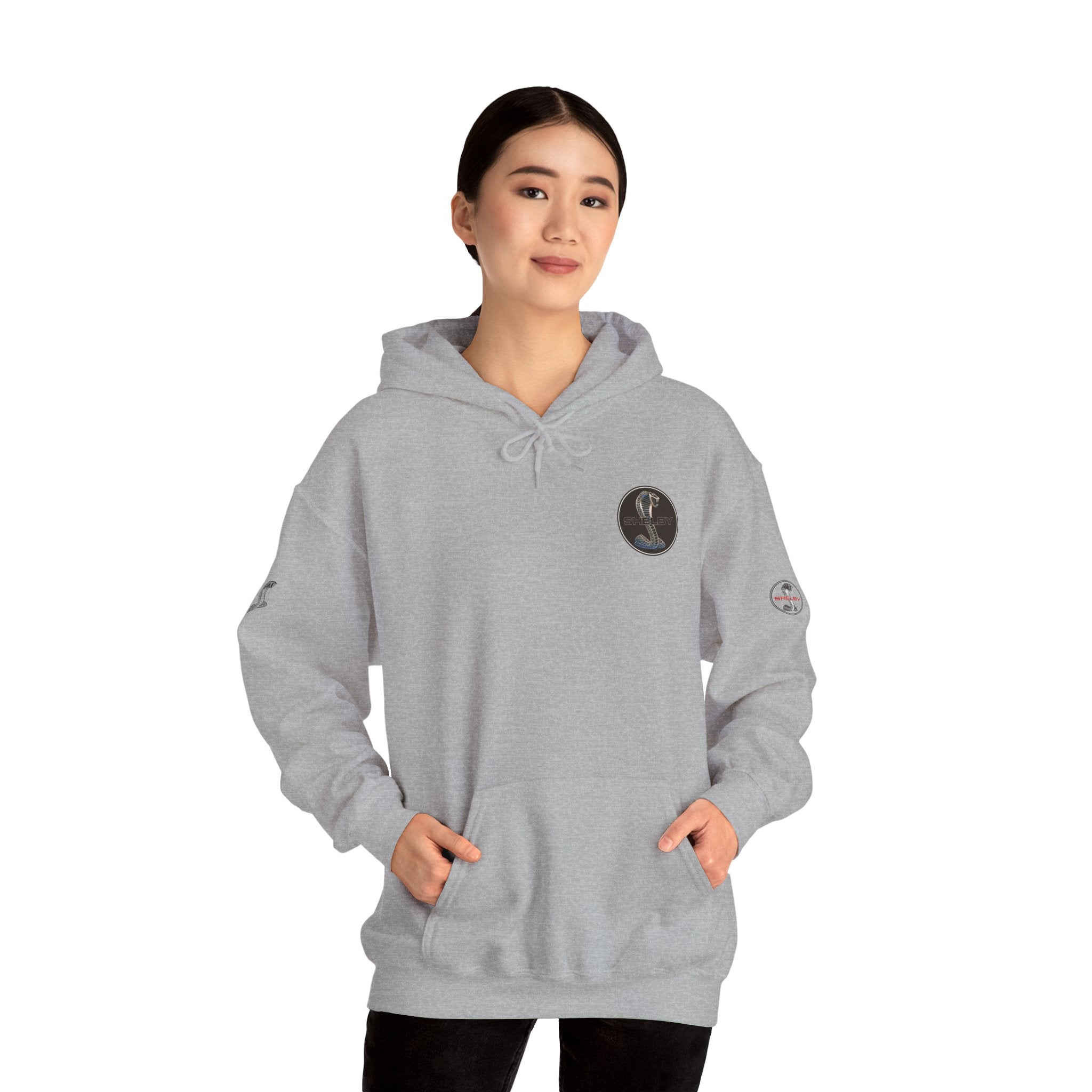 Classic Mustang Hoodie  Vintage Blue Pony Car Pullover