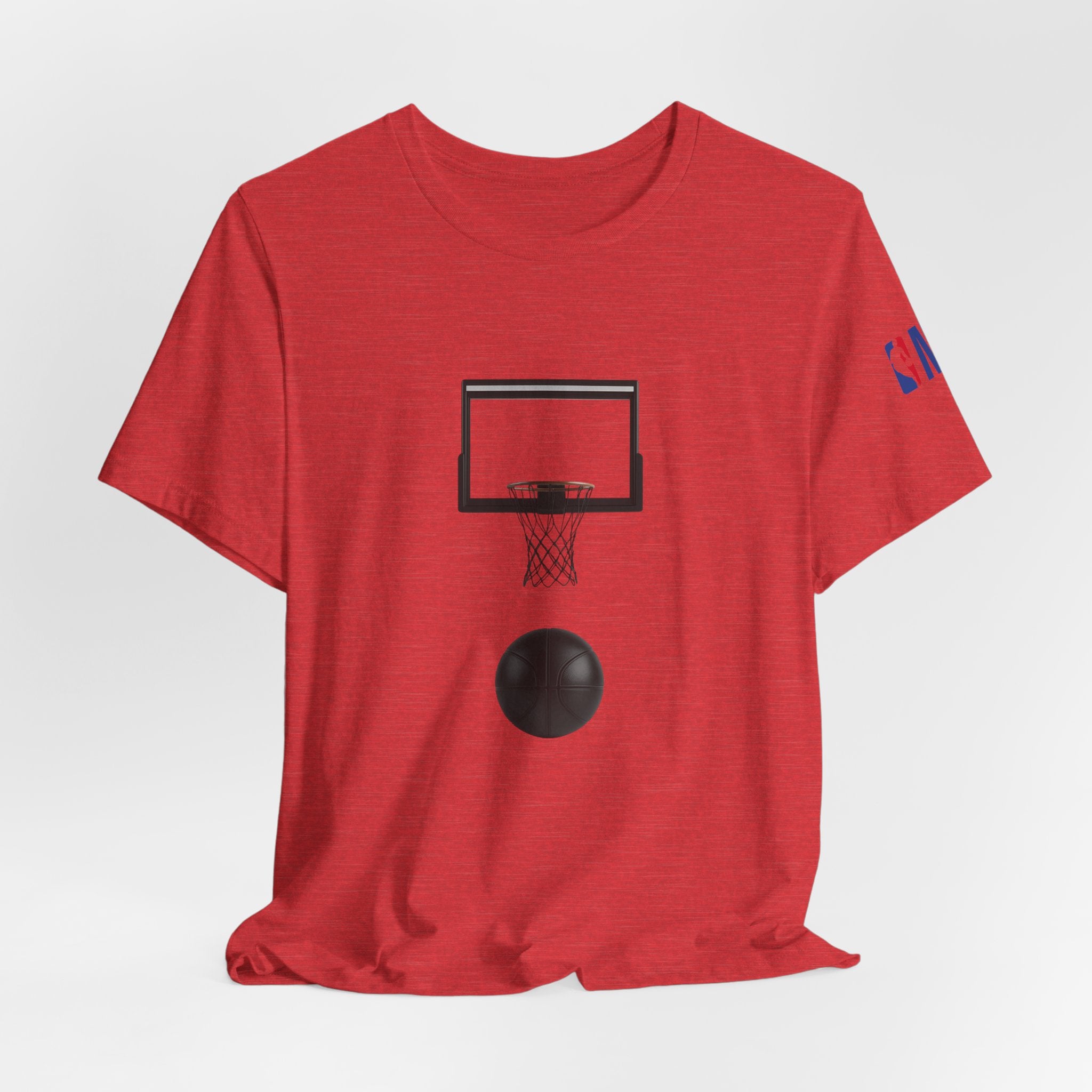 Basketball Silhouette Tee Hoop and Dunk Action