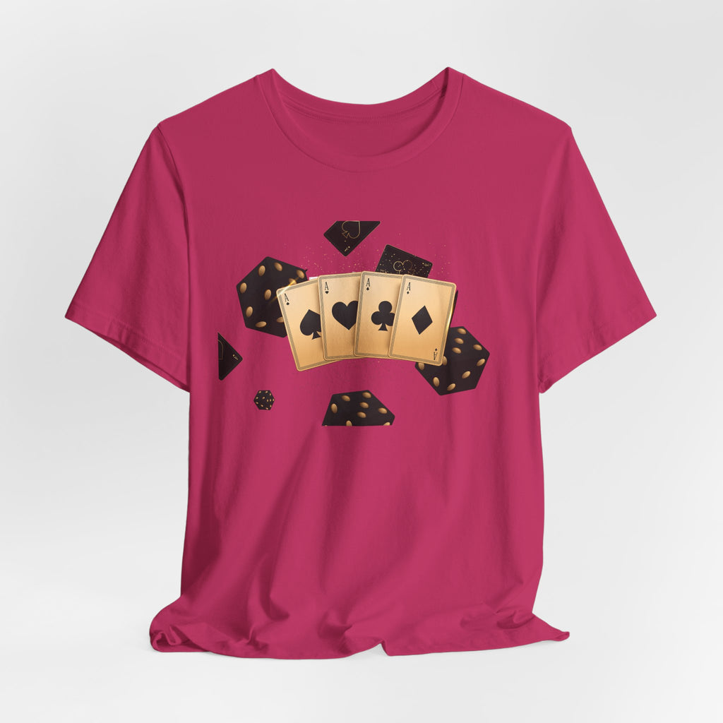 Gold Playing Cards tee Poker Card Suit Design