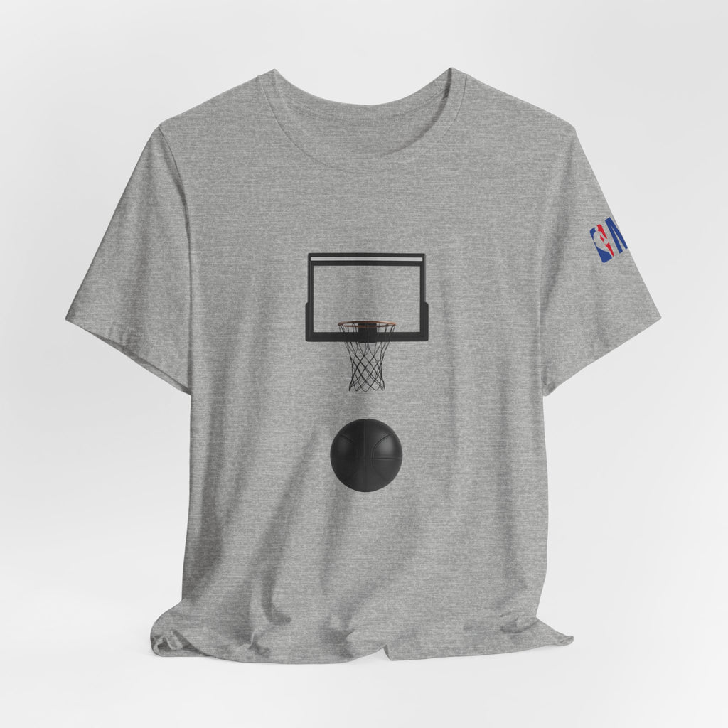 Basketball Silhouette Tee Hoop and Dunk Action