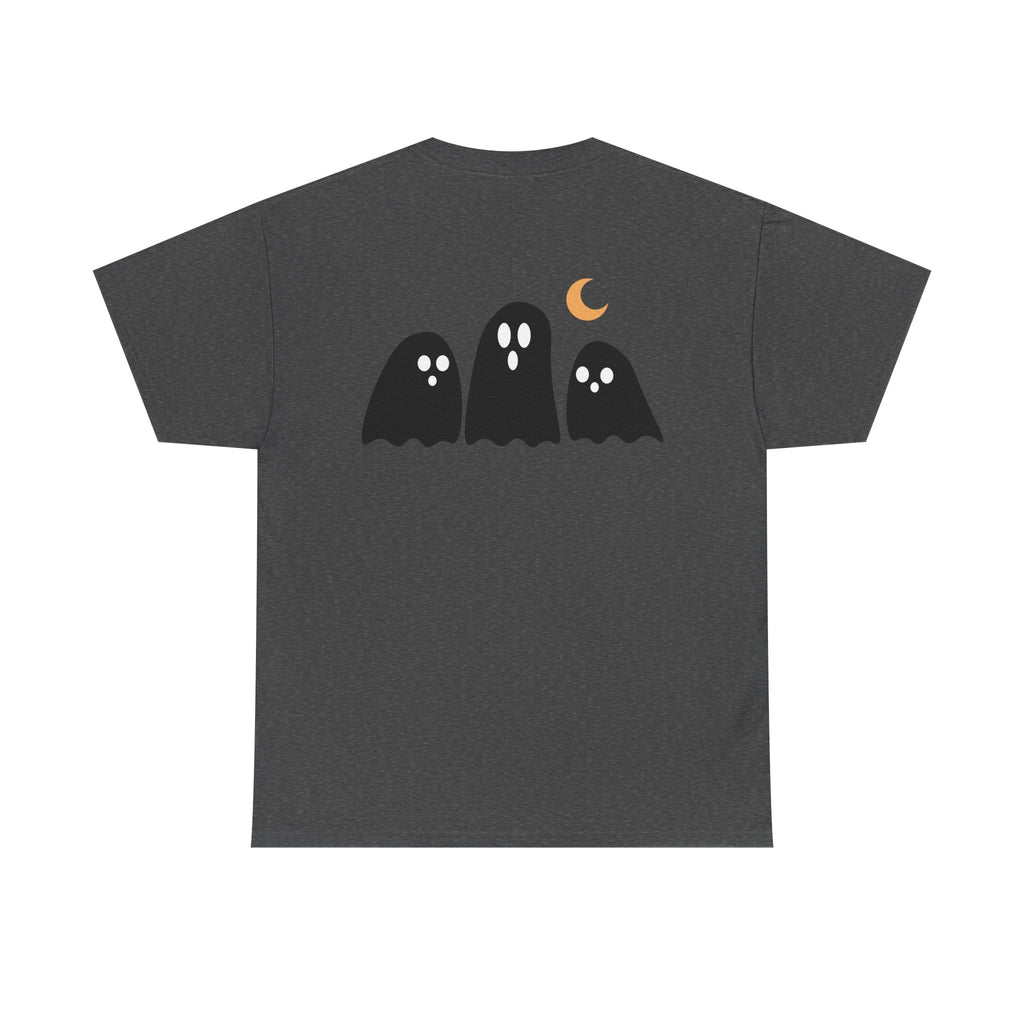 Spooky Ghost Halloween Cotton T-Shirt, Autumn Fashion Surprise for Women and Men, Unisex Tee, Scary Ghost Tee, Halloween Shirt, Fall Fashion