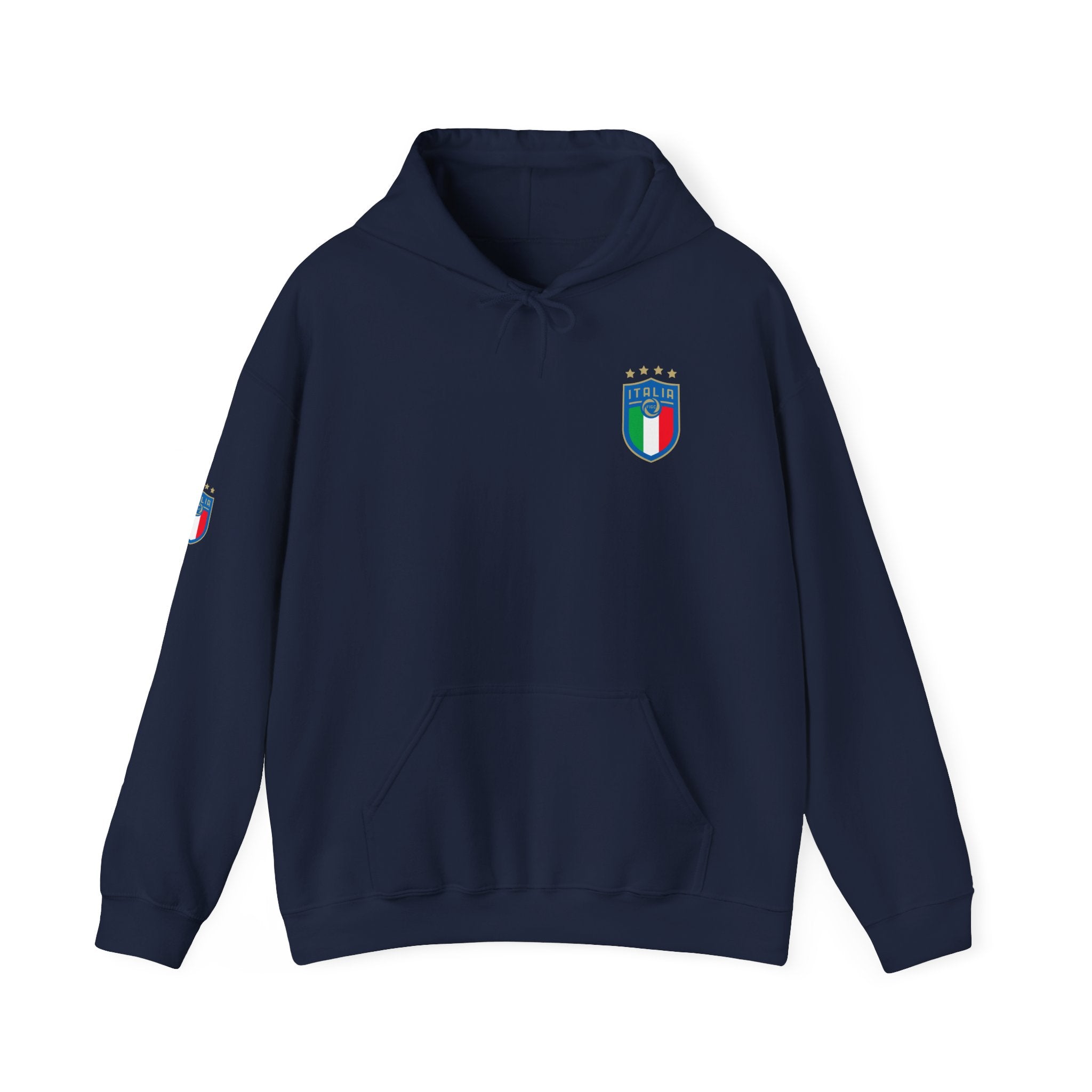 Italia Crest Hoodie Italian Flag Soccer Pullover