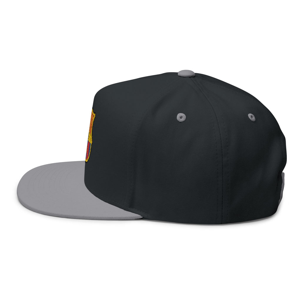 Barcelona Embroidered Flat Bill Cap