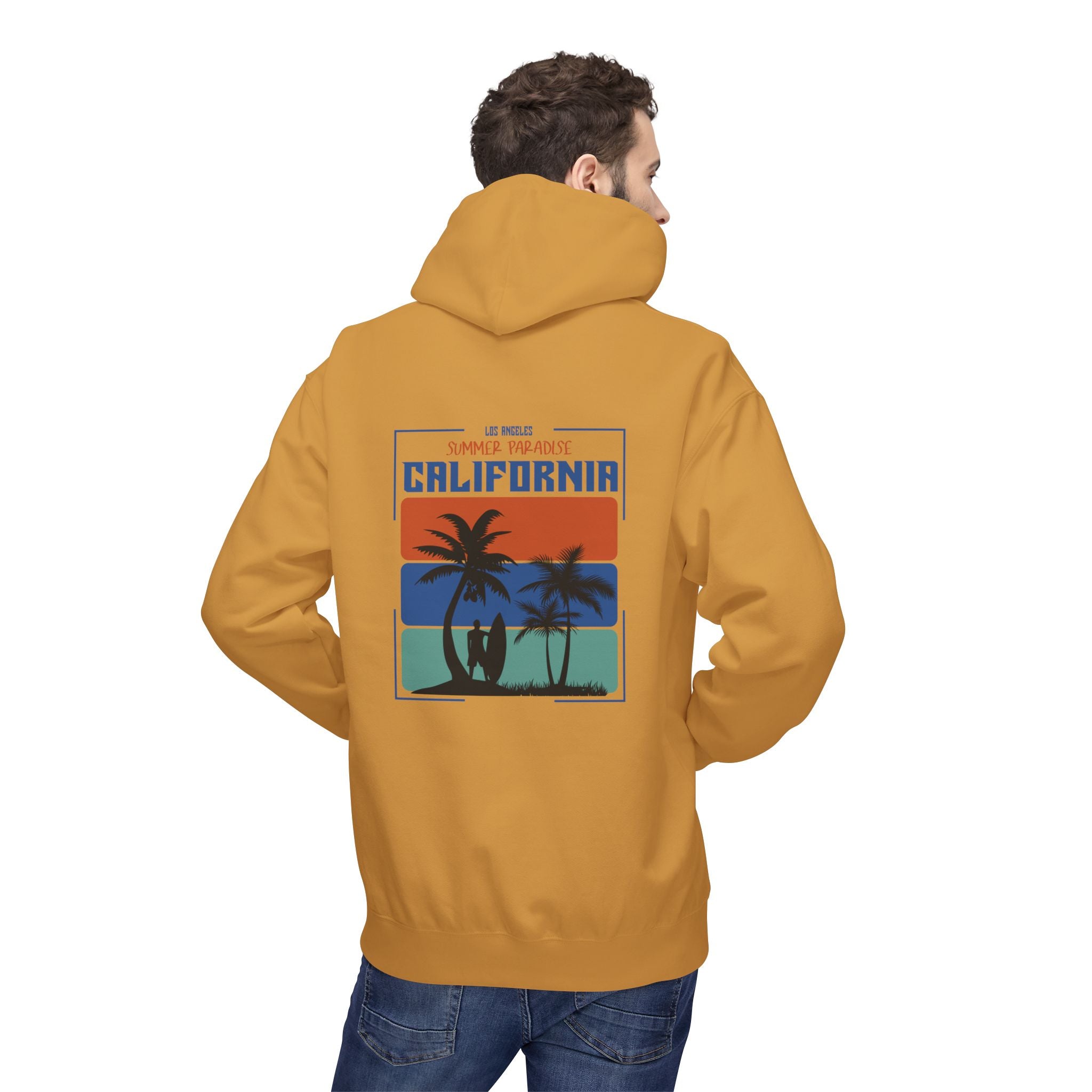 California Sunset Surf Hoodie  Summer Vacation Beach Pullover