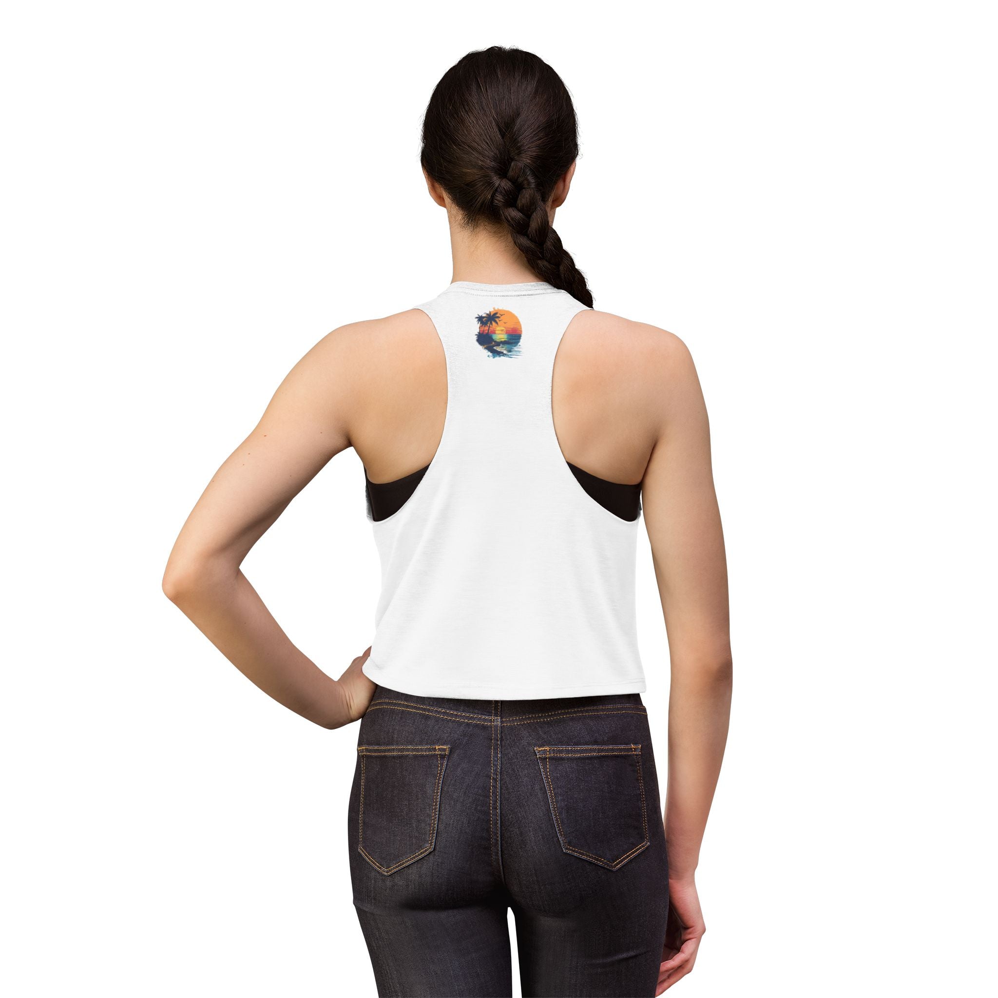 California Super Surfer Crop Top Retro Beach Van Surf Graphic