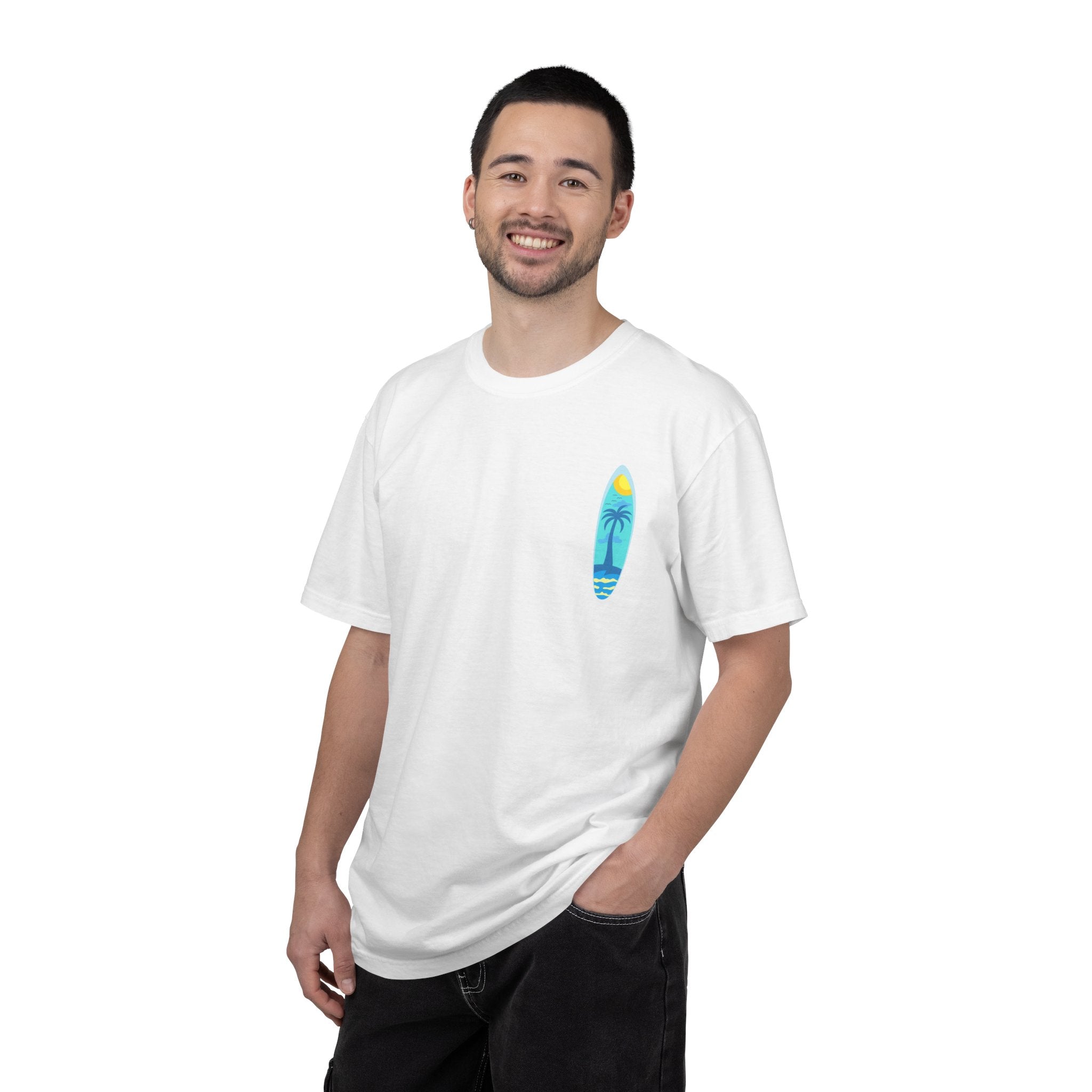 Surfing Graphic T-Shirt Tropical Surfboard Design