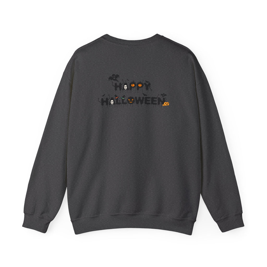 Halloween Pumpkin Crewneck Sweatshirt — "Happy Halloween" Graphic
