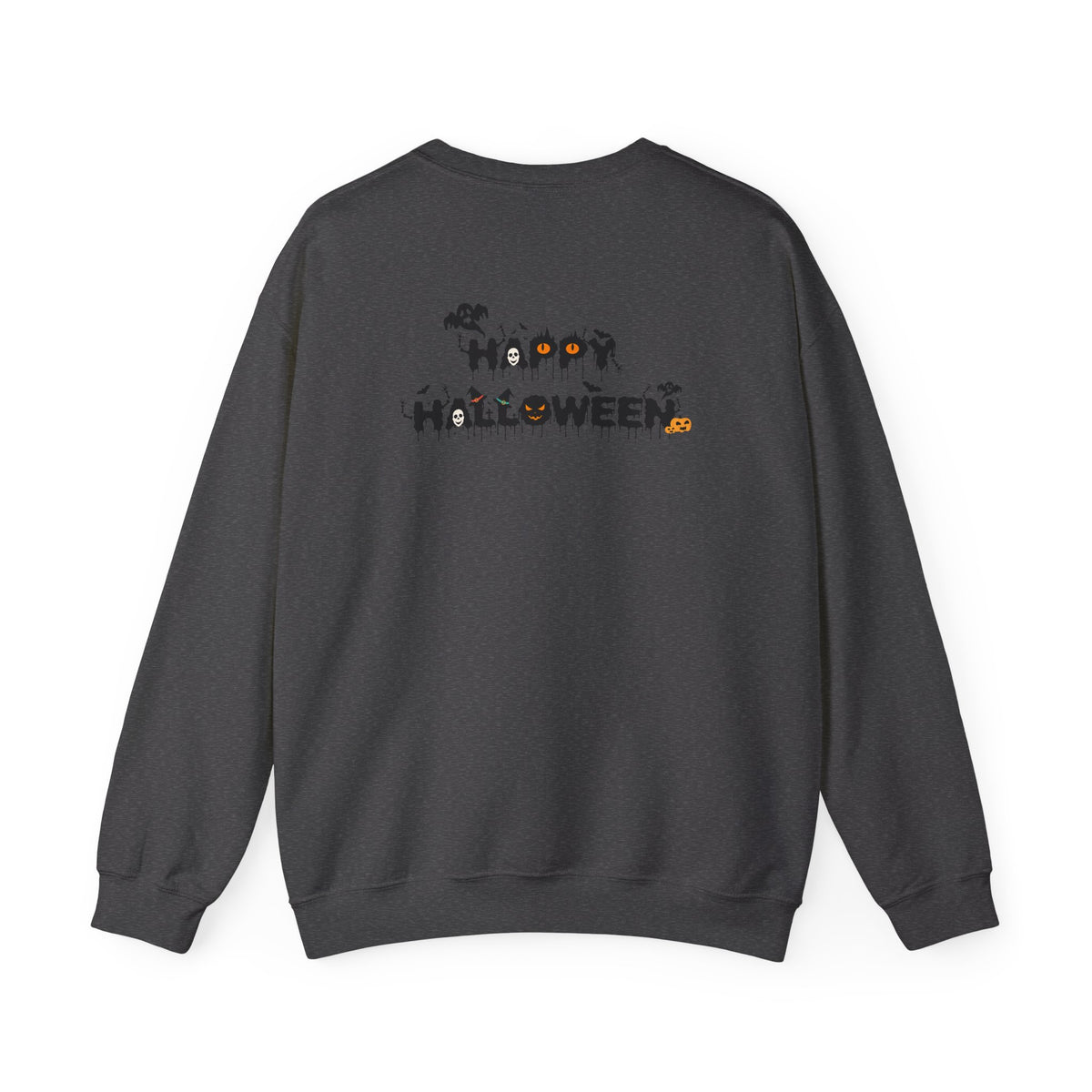 Halloween Pumpkin Crewneck Sweatshirt — "Happy Halloween" Graphic