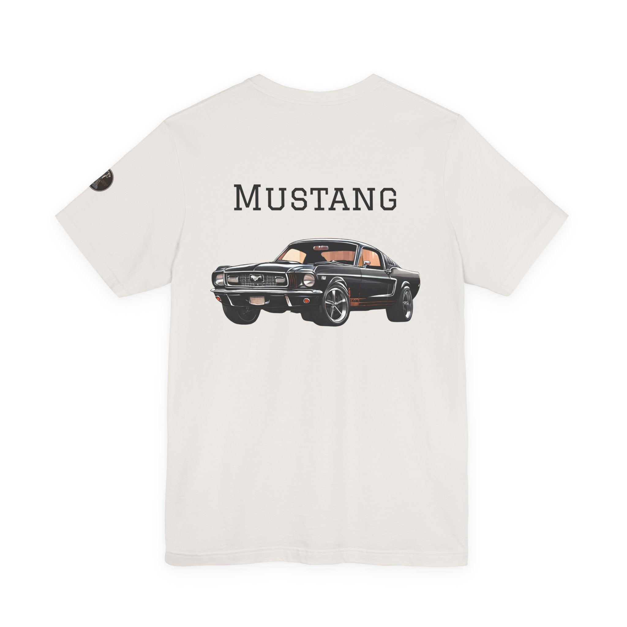 Black Mustang Horse and Classic Mustang Car Tee | Vintage Muscle Car Shirt