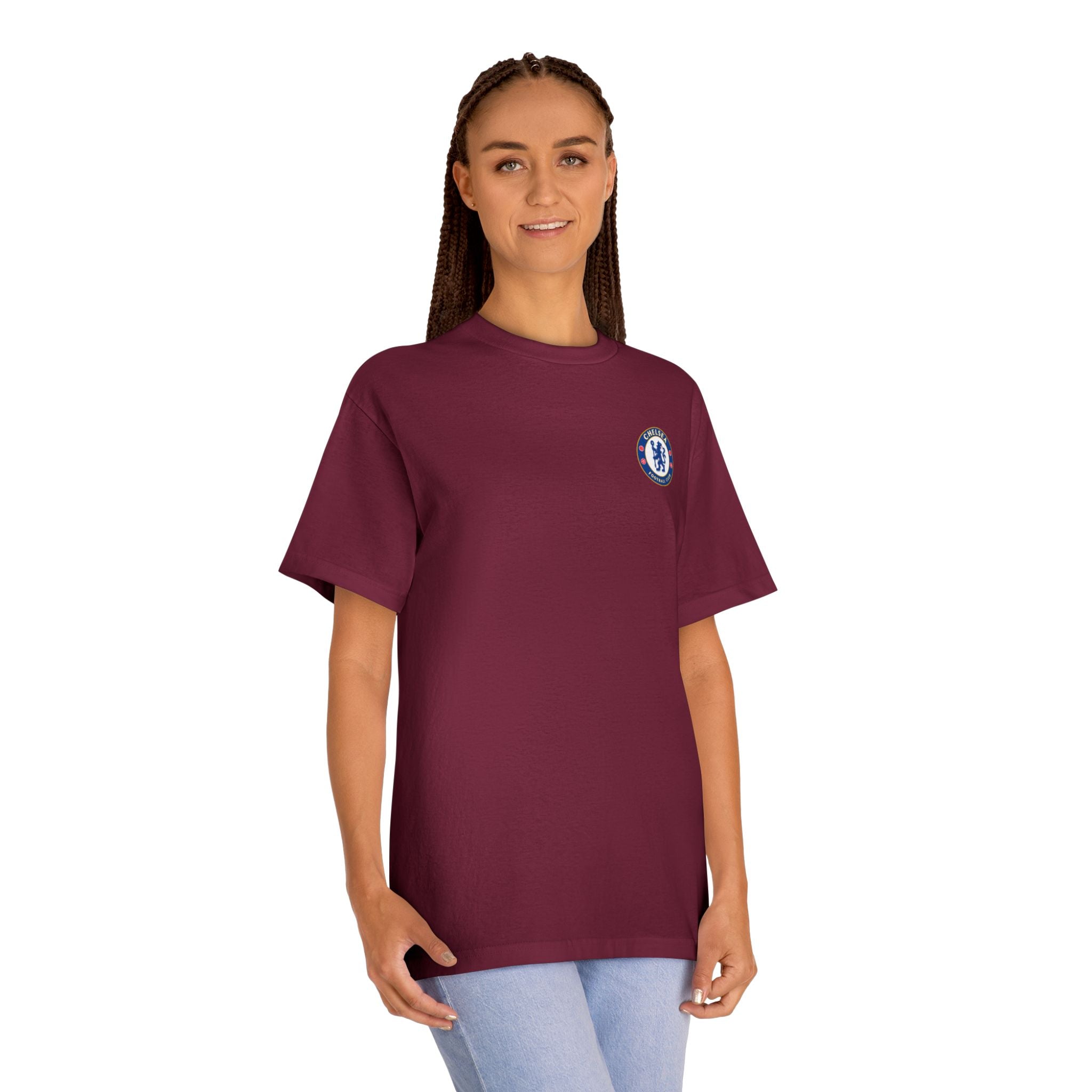 Chelsea Football Club Tee Minimal Crest Front & CHELSEA Back