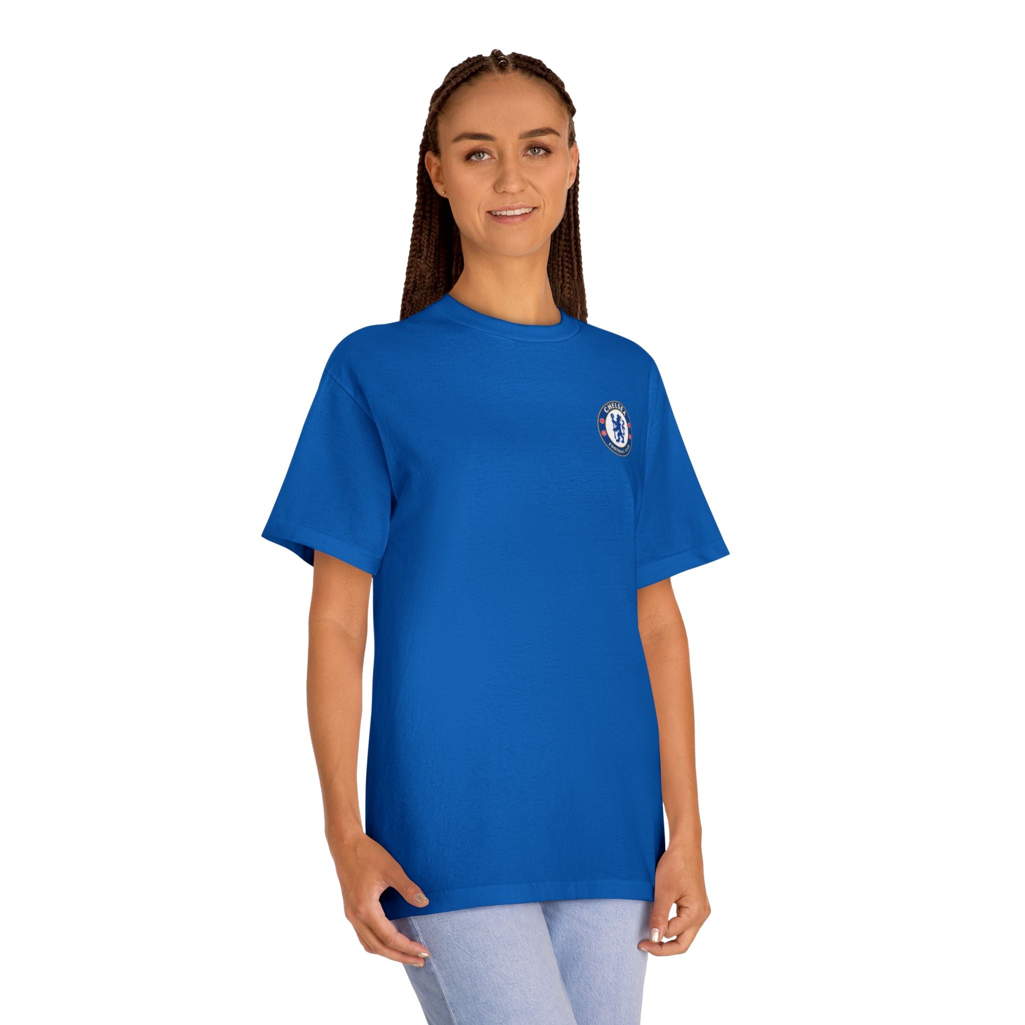 Chelsea Football Club Tee Minimal Crest Front & CHELSEA Back