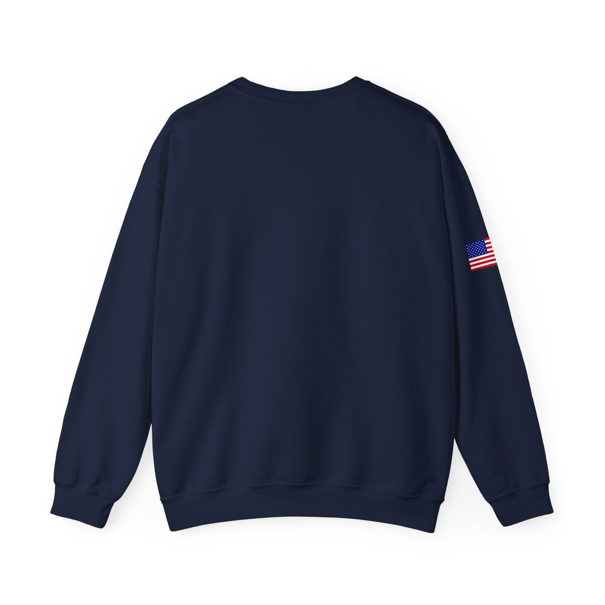NFL Logo Crewneck Sweatshirt with American Flag Sleeve