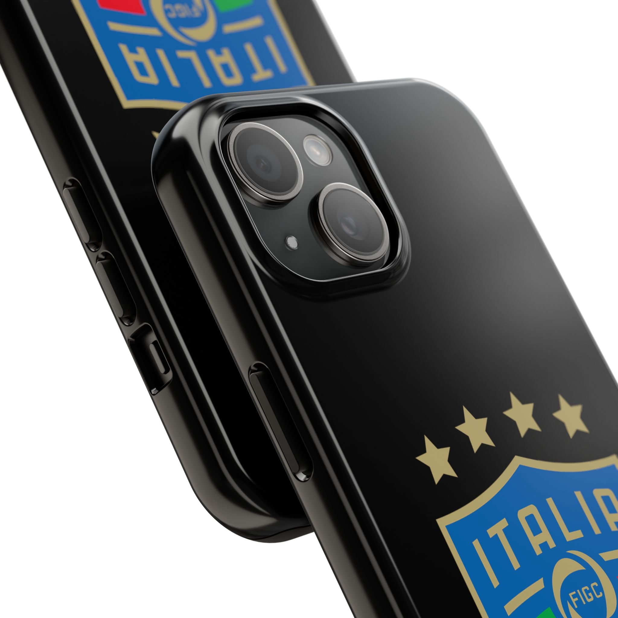 Italia Shield Tough Phone Case  Italian Flag Soccer Crest with Four Stars