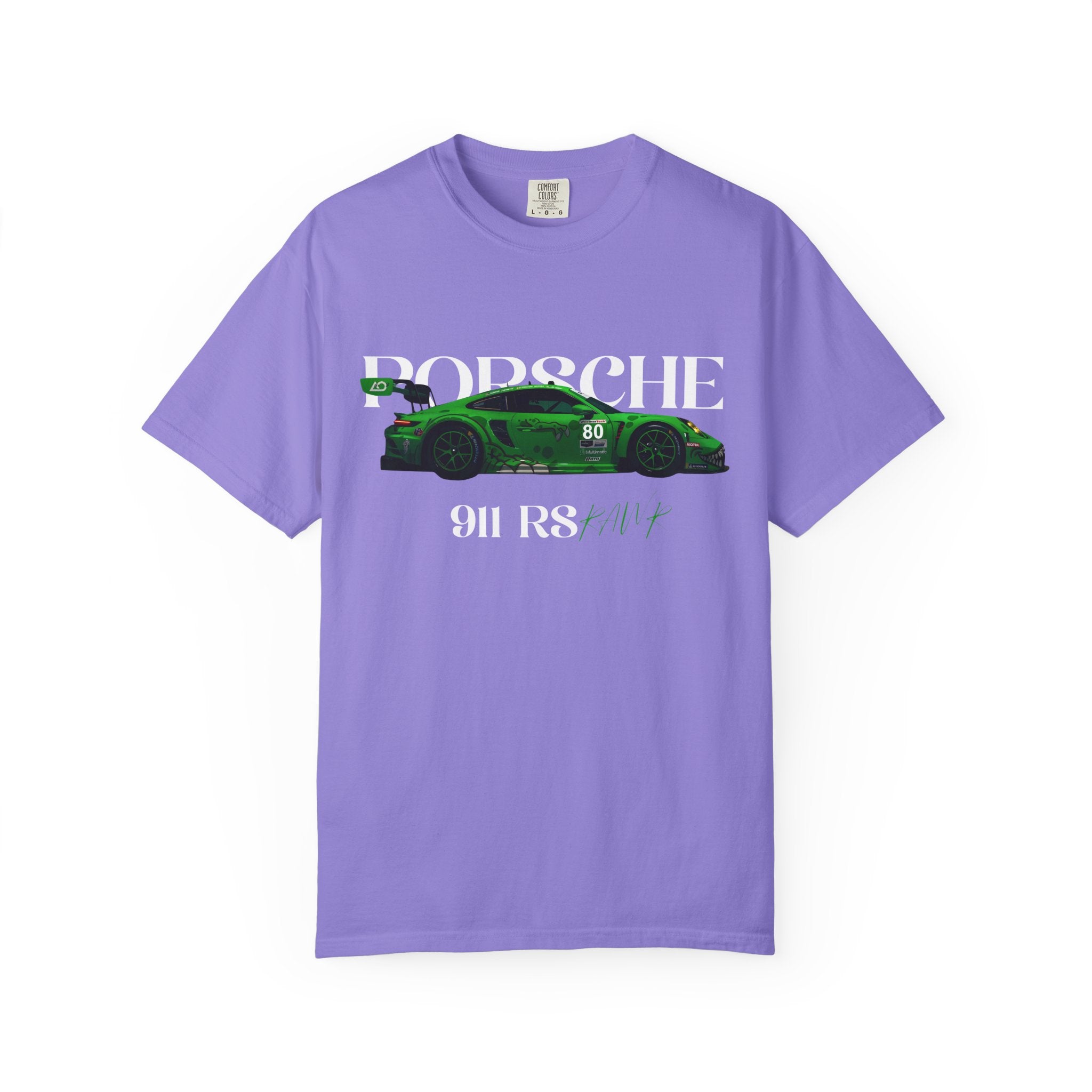 Porsche 911 RS Racing Tee  Green GT Car Graphic T-Shirt