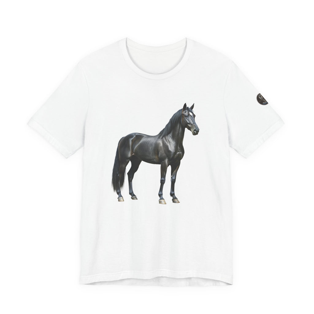 Black Mustang Horse and Classic Mustang Car Tee | Vintage Muscle Car Shirt