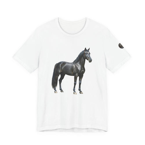 Black Mustang Horse and Classic Mustang Car Tee | Vintage Muscle Car Shirt