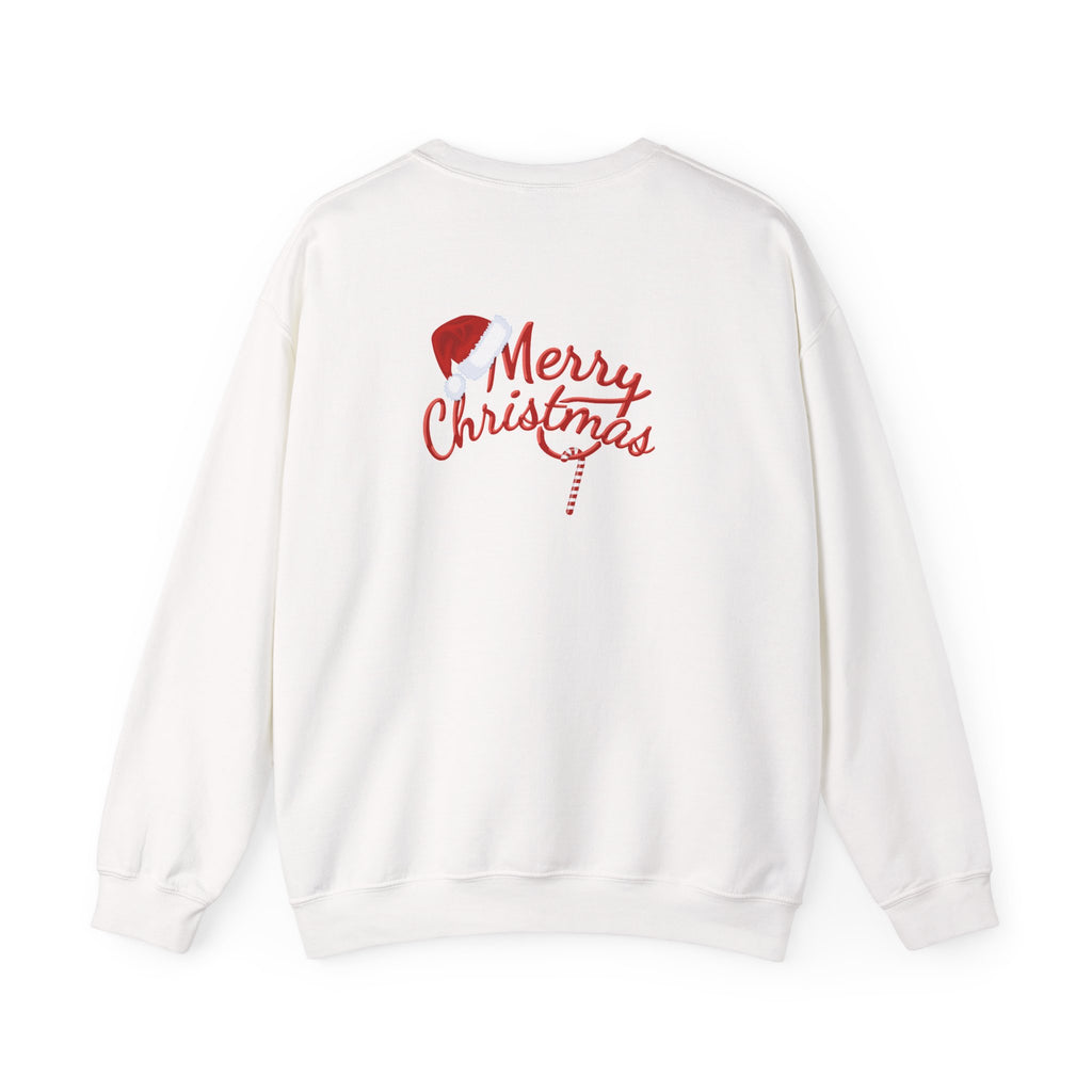 Gingerbread Train crewneck sweatshirt | Merry Christmas back print