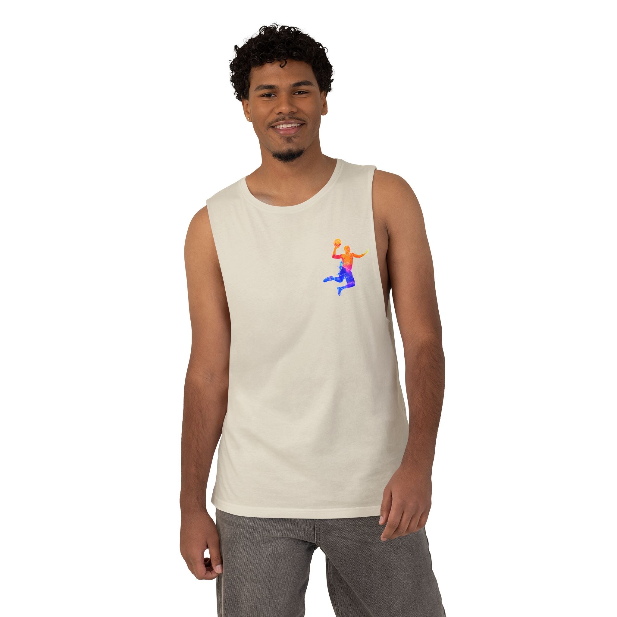 Basketball Tank Top  Colorful Player Graphic Athletic Workout Shirt